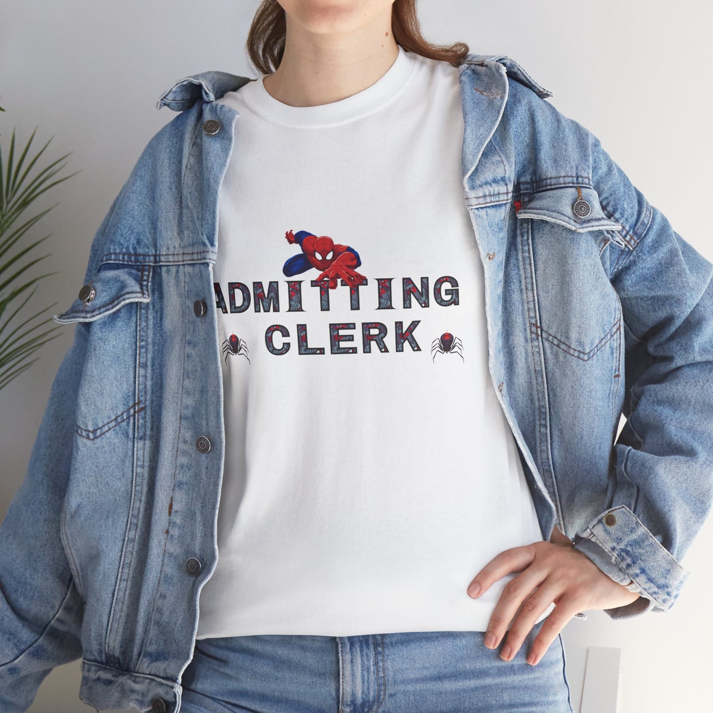 Admitting Clerk Spiderman Shirt