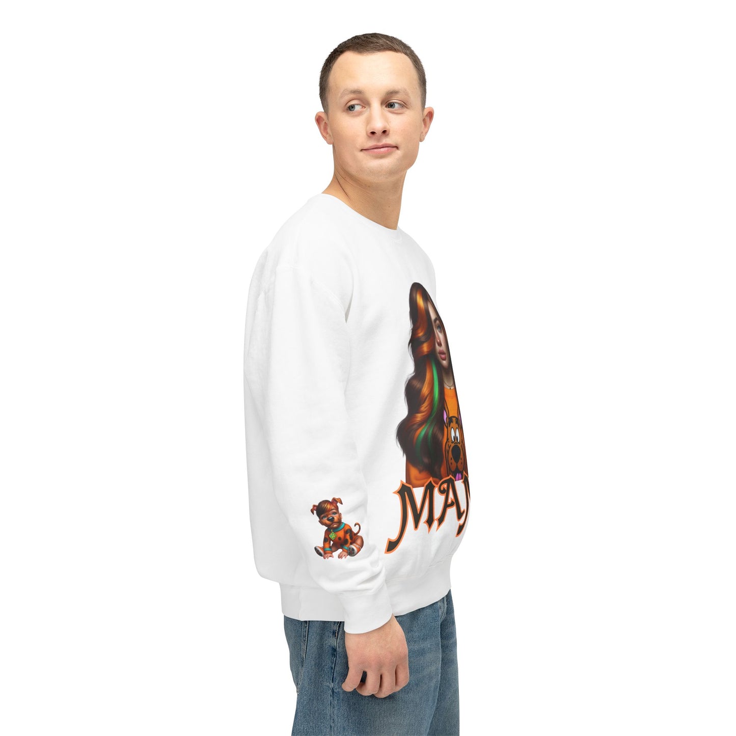 Mama Scooby Doo Unisex Lightweight Crewneck Sweatshirt