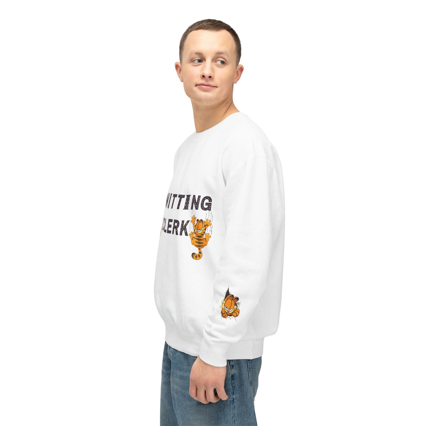 Garfield Admitting Clerk Unisex Lightweight Crewneck Sweatshirt