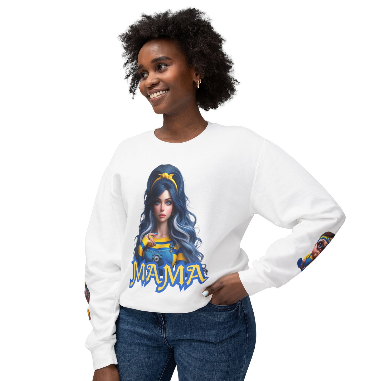 Minion Mom Unisex Lightweight Crewneck Sweatshirt
