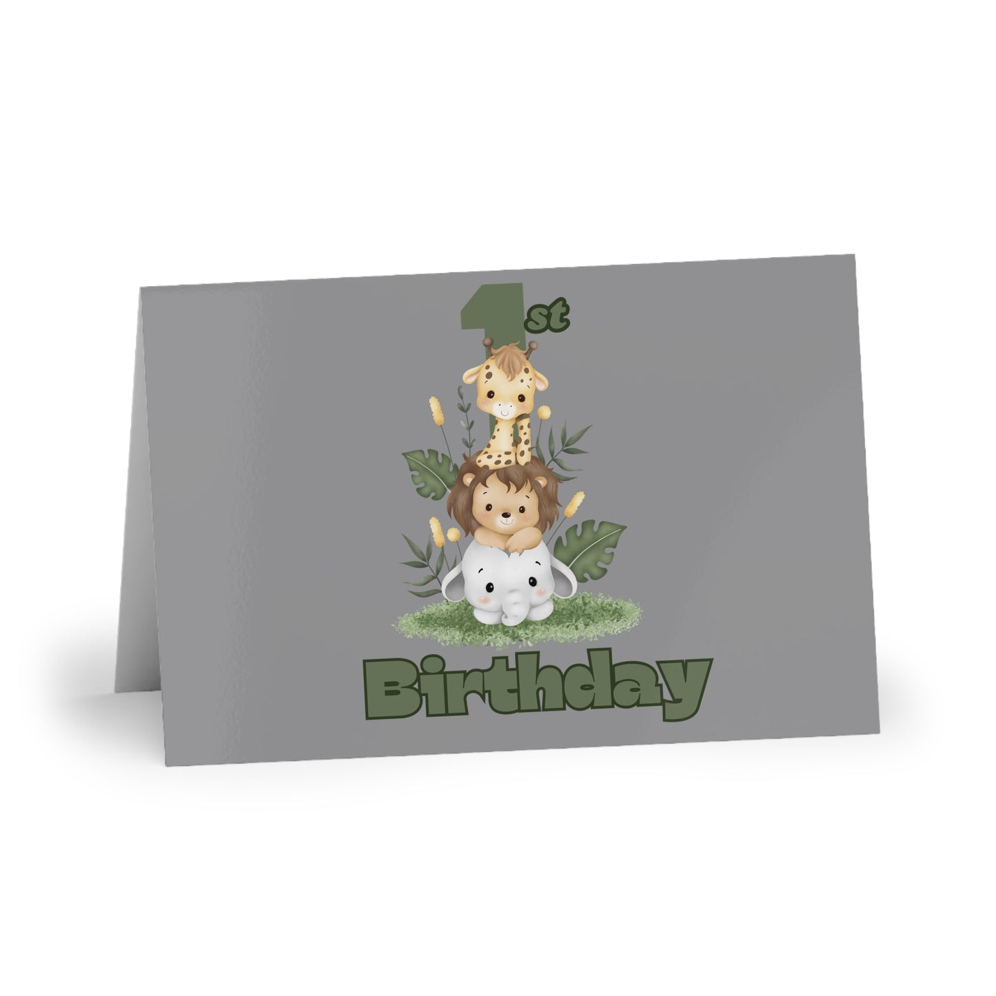 1st Birthday Blank Greeting Card