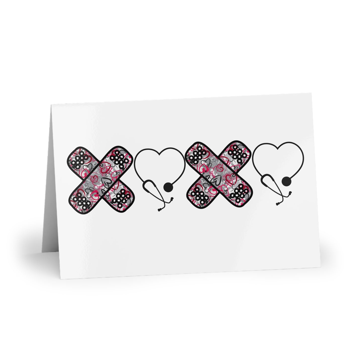 Bandage & Stethoscope Blank Greeting Card