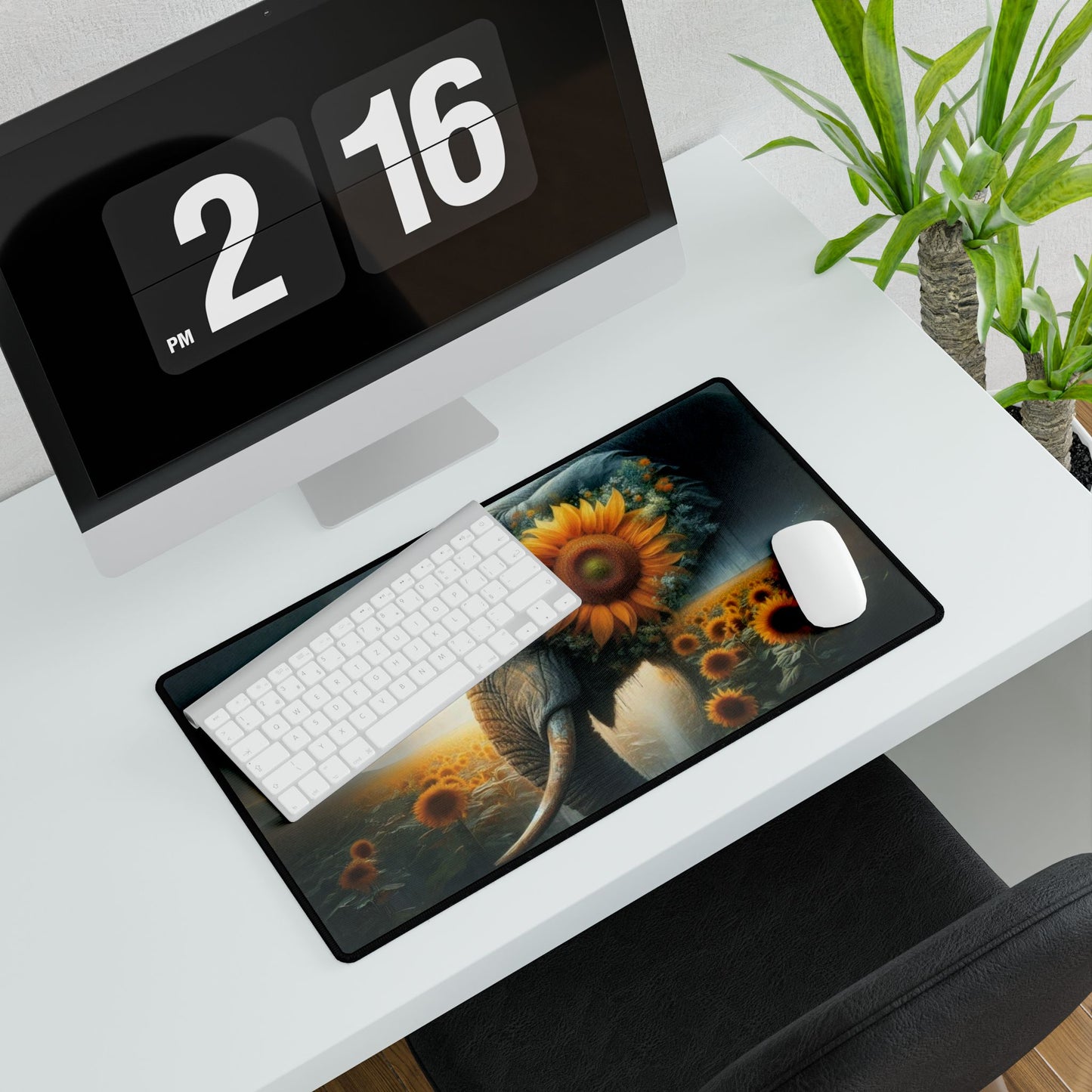 Sunflower Elephant Desk Mat