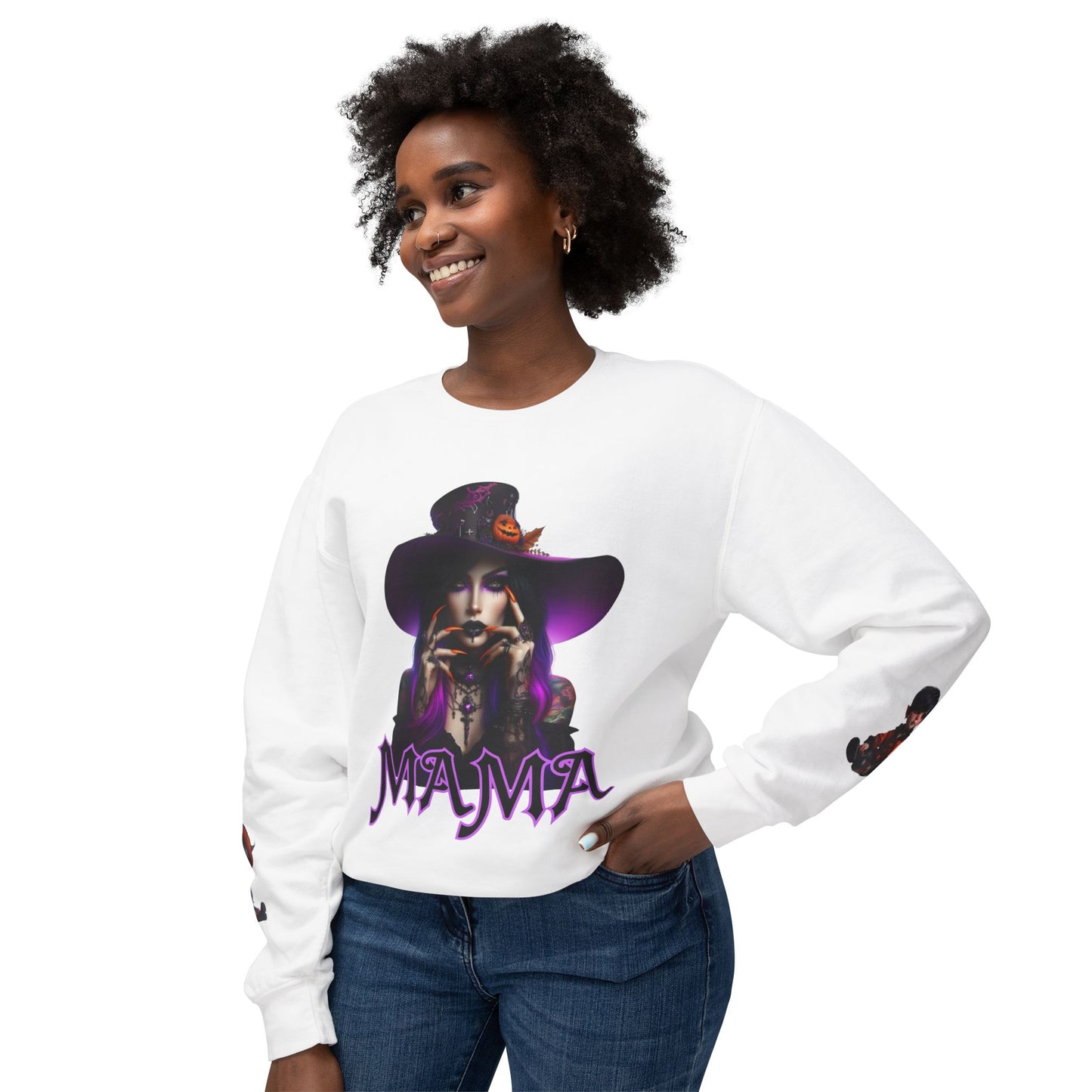 Mama Witch Unisex Lightweight Crewneck Sweatshirt