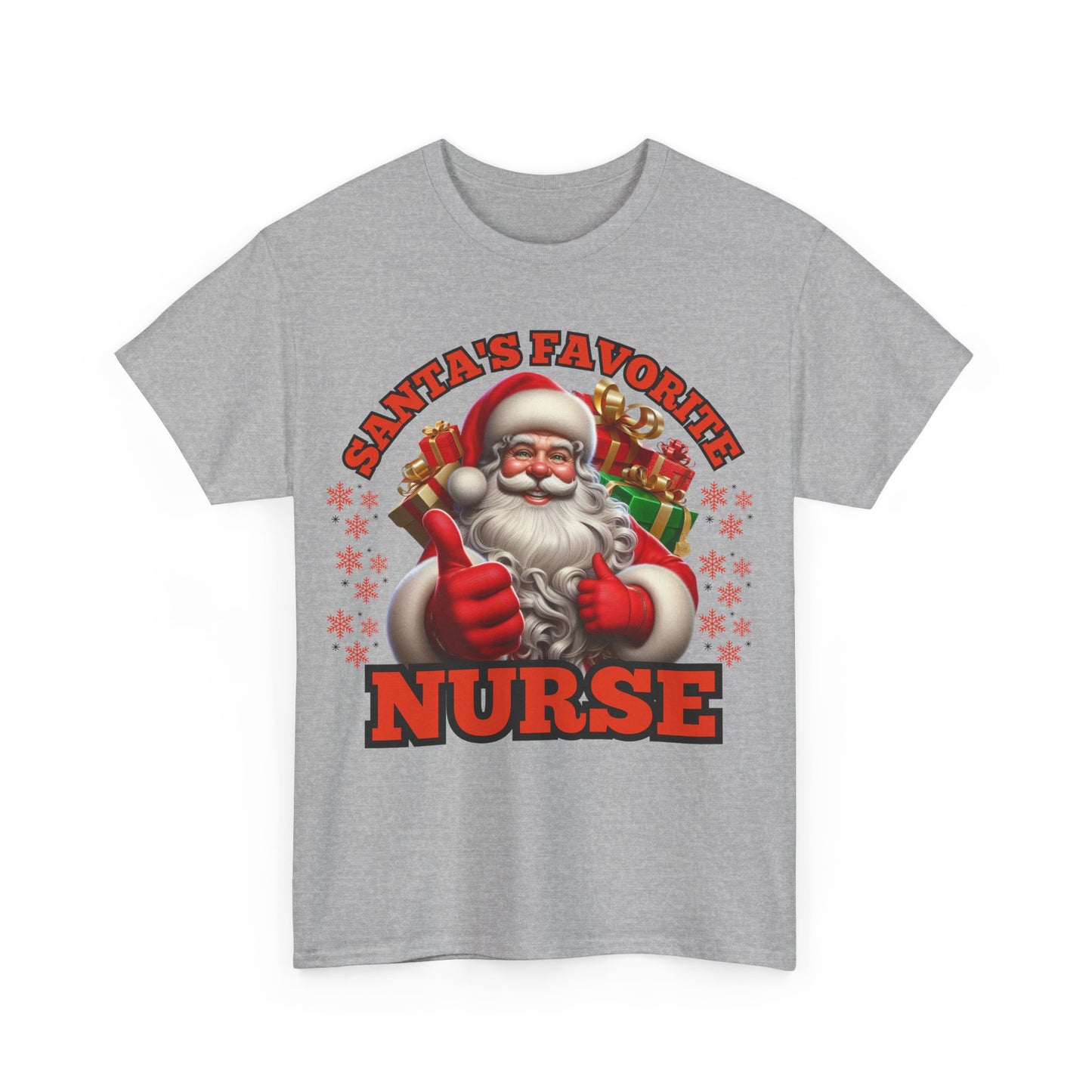 Santa Favorite Nurse Unisex Heavy Cotton Tee