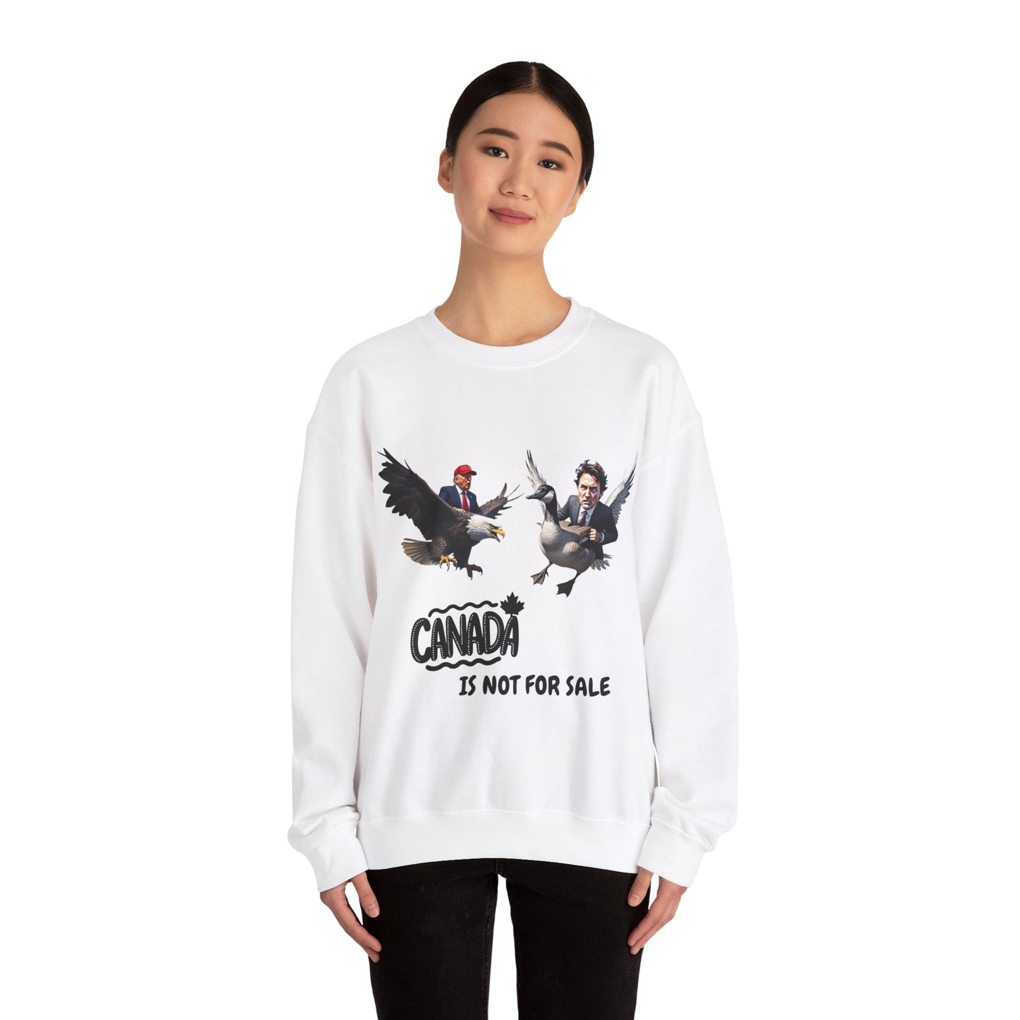 Bird Fight Canada Is Not For Sale Crewneck Sweatshirt