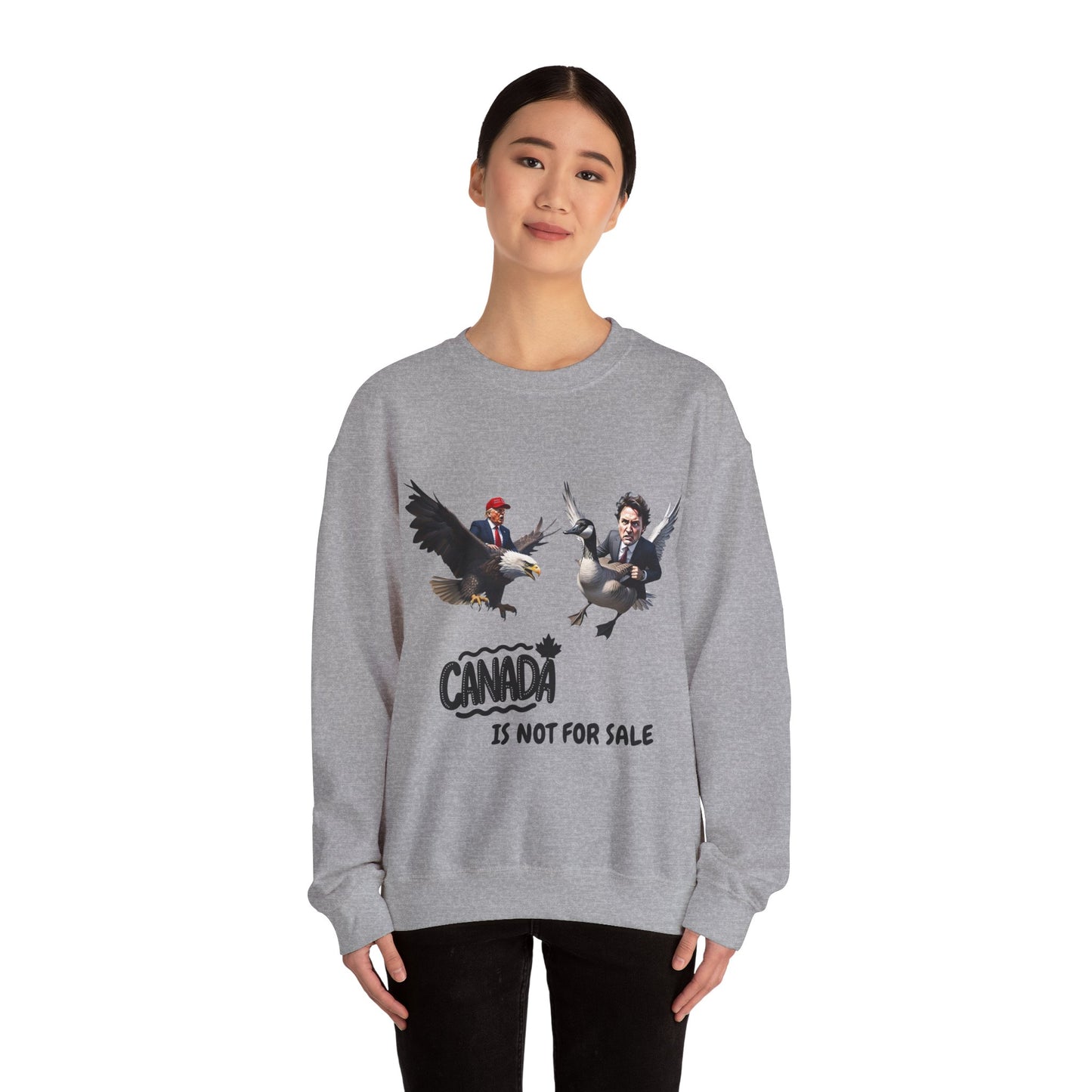 Bird Fight Canada Is Not For Sale Crewneck Sweatshirt