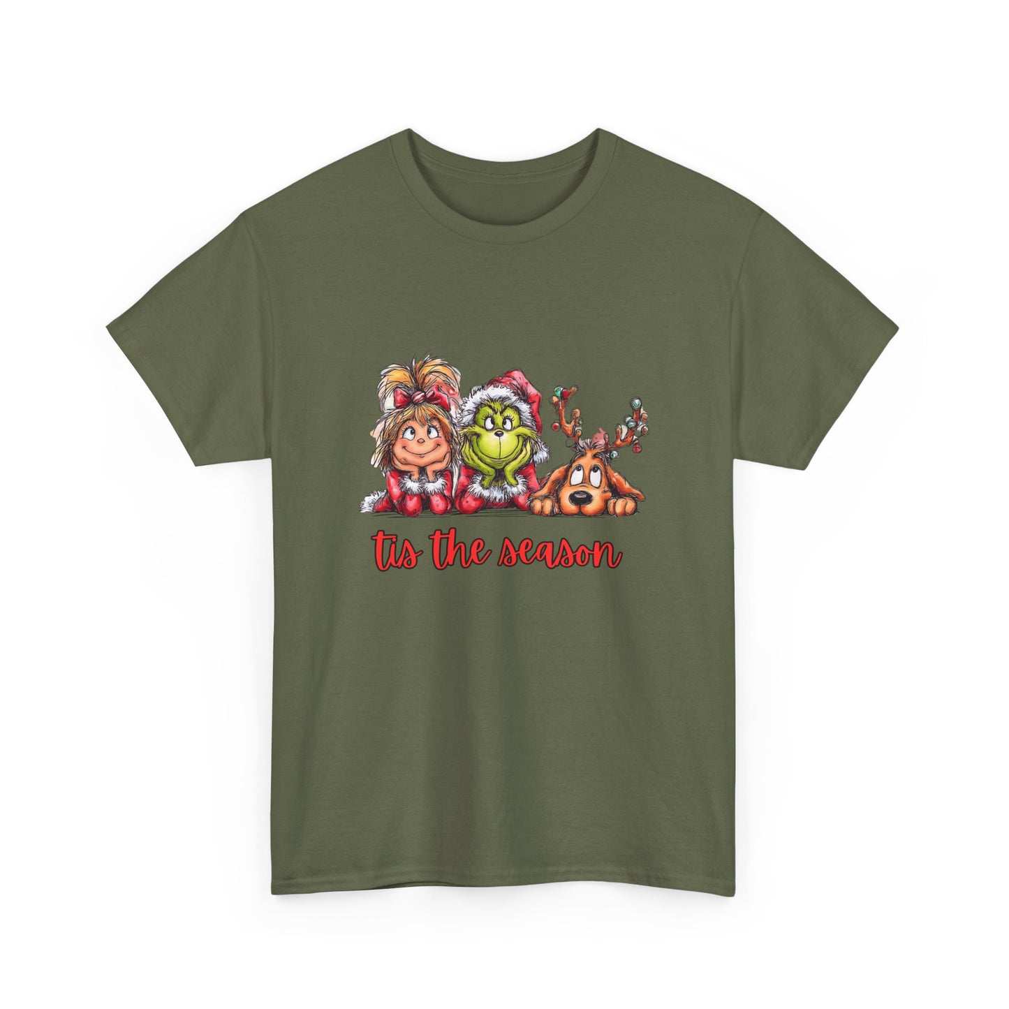 Tis The Season Grinch Unisex Heavy Cotton Tee