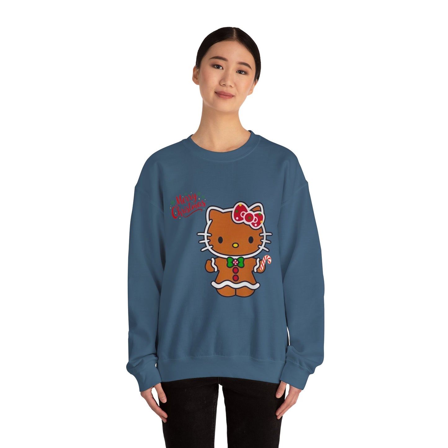 Merry Christmas Hello Kitty Unisex Heavy Blend™ Crewneck Sweatshirt
