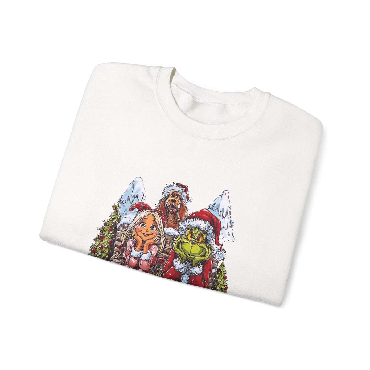 Just Waiting For Christmas Grinch Unisex Heavy Blend™ Crewneck Sweatshirt