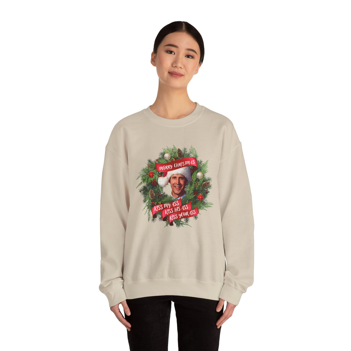 Kiss My Ass, Kiss His Ass, Kiss Your Ass Unisex Heavy Blend™ Crewneck Sweatshirt