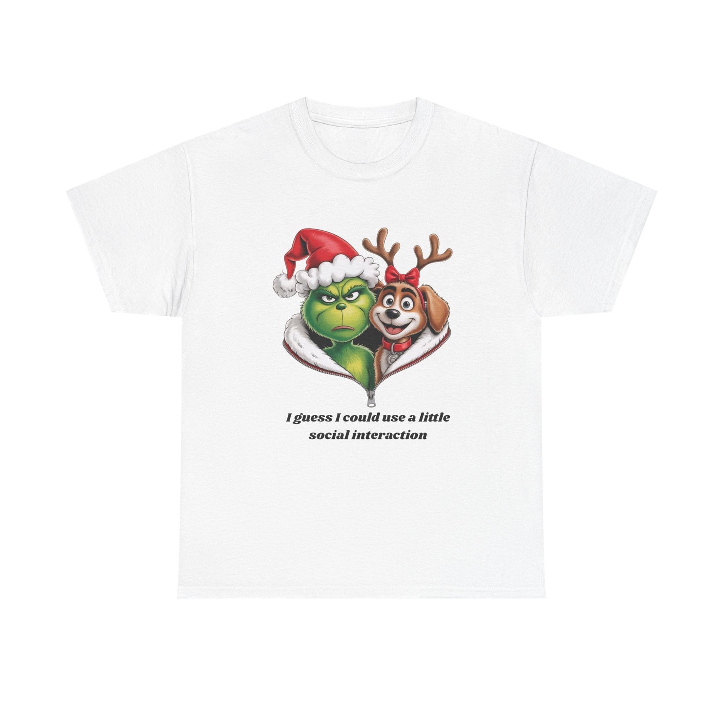 Social Interaction Grinch Unisex Heavy Cotton Tee