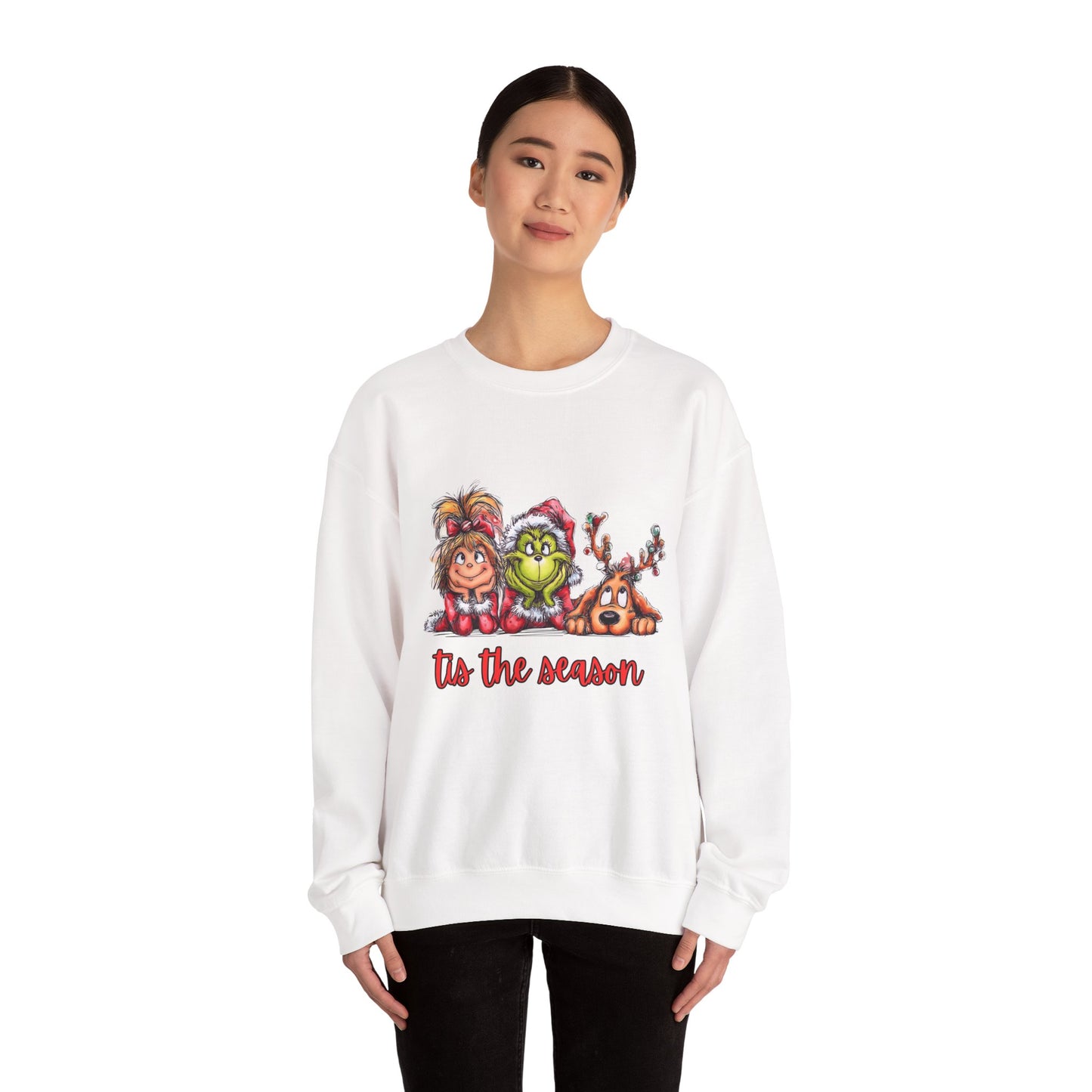 Tis The Season Grinch Unisex Heavy Blend™ Crewneck Sweatshirt