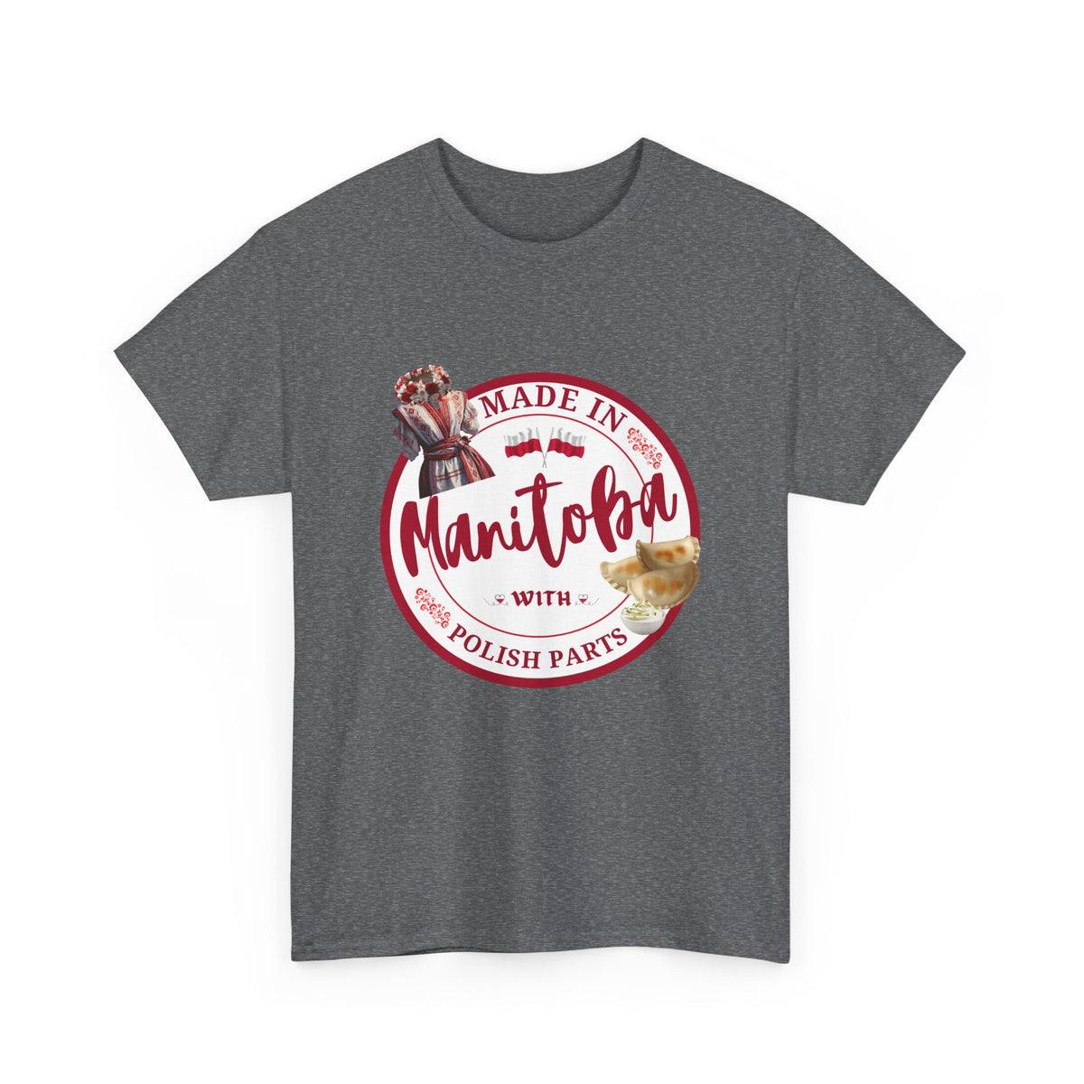Made In Manitoba With Polish Parts Unisex Heavy Cotton Tee
