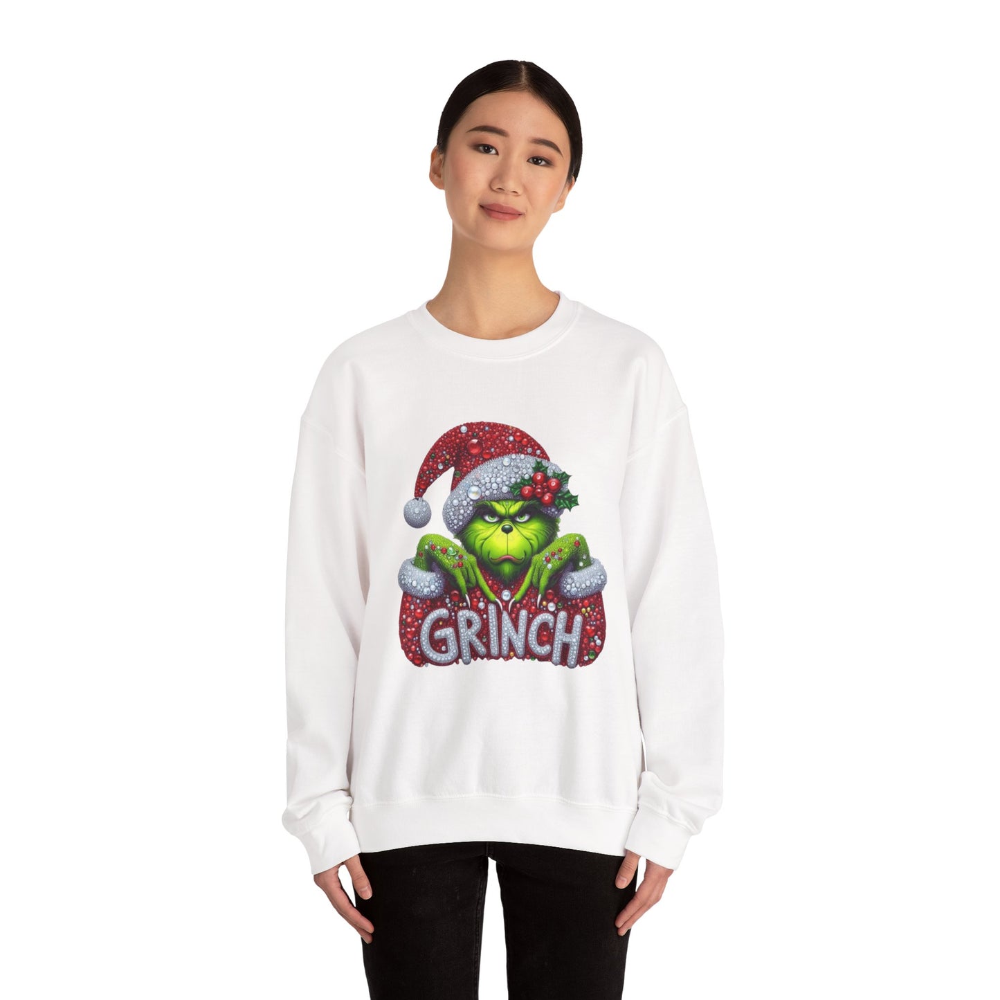 Glitter Grinch Unisex Heavy Blend™ Crewneck Sweatshirt