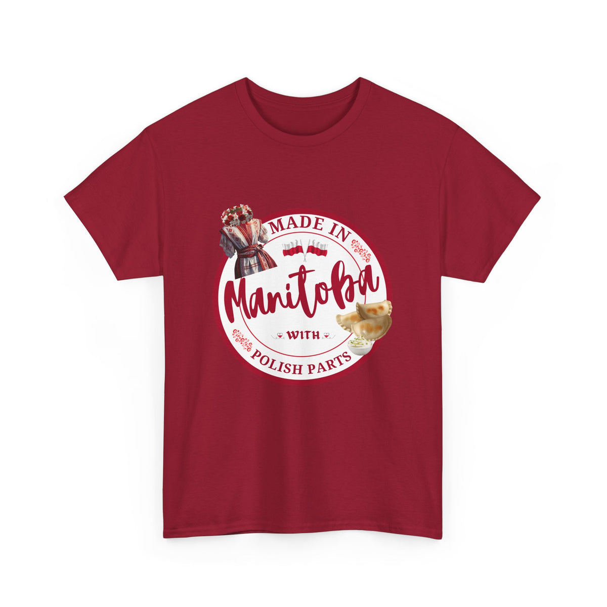 Made In Manitoba With Polish Parts Unisex Heavy Cotton Tee