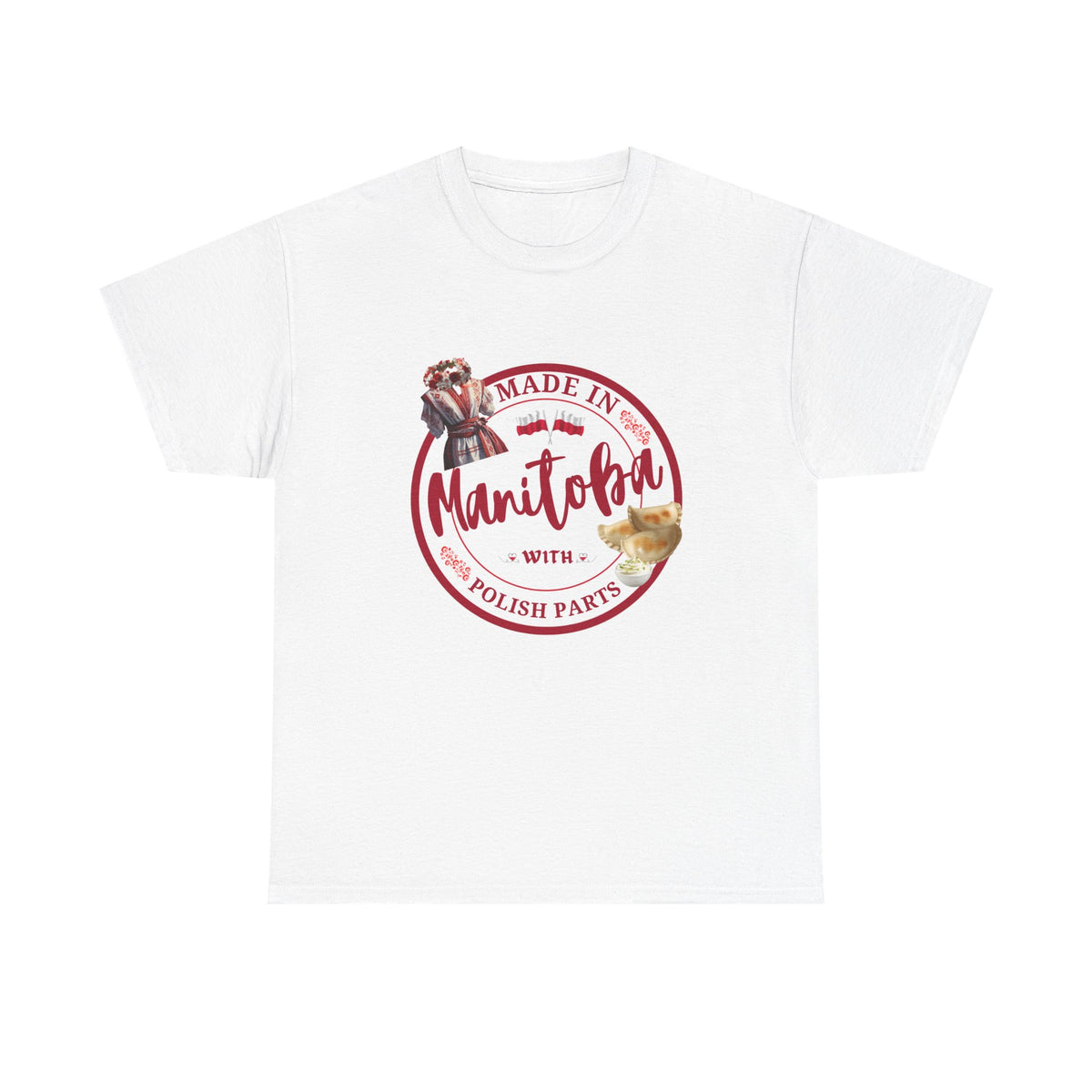 Made In Manitoba With Polish Parts Unisex Heavy Cotton Tee