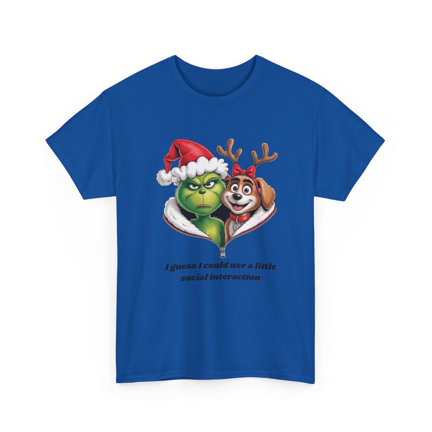 Social Interaction Grinch Unisex Heavy Cotton Tee