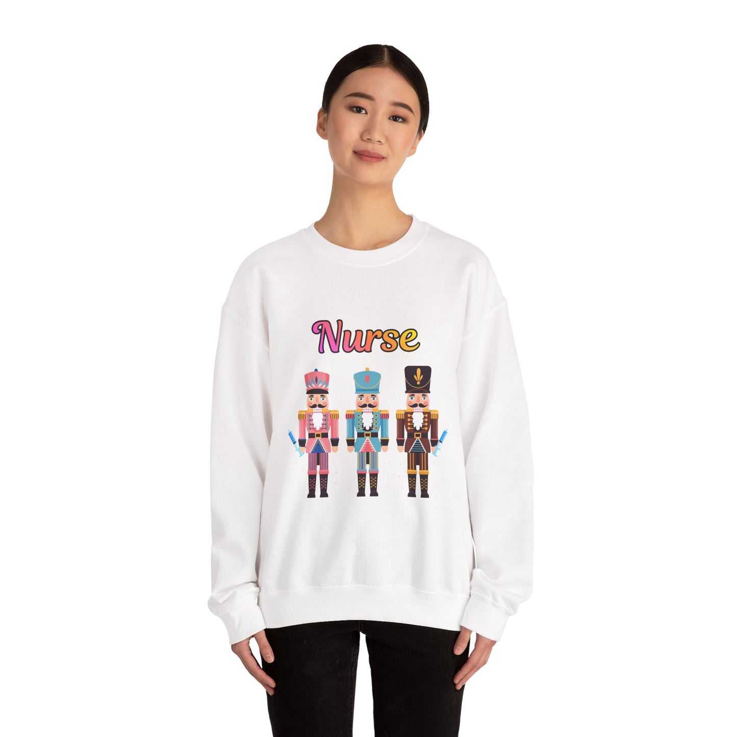 Nurse Nutcracker Unisex Heavy Blend™ Crewneck Sweatshirt