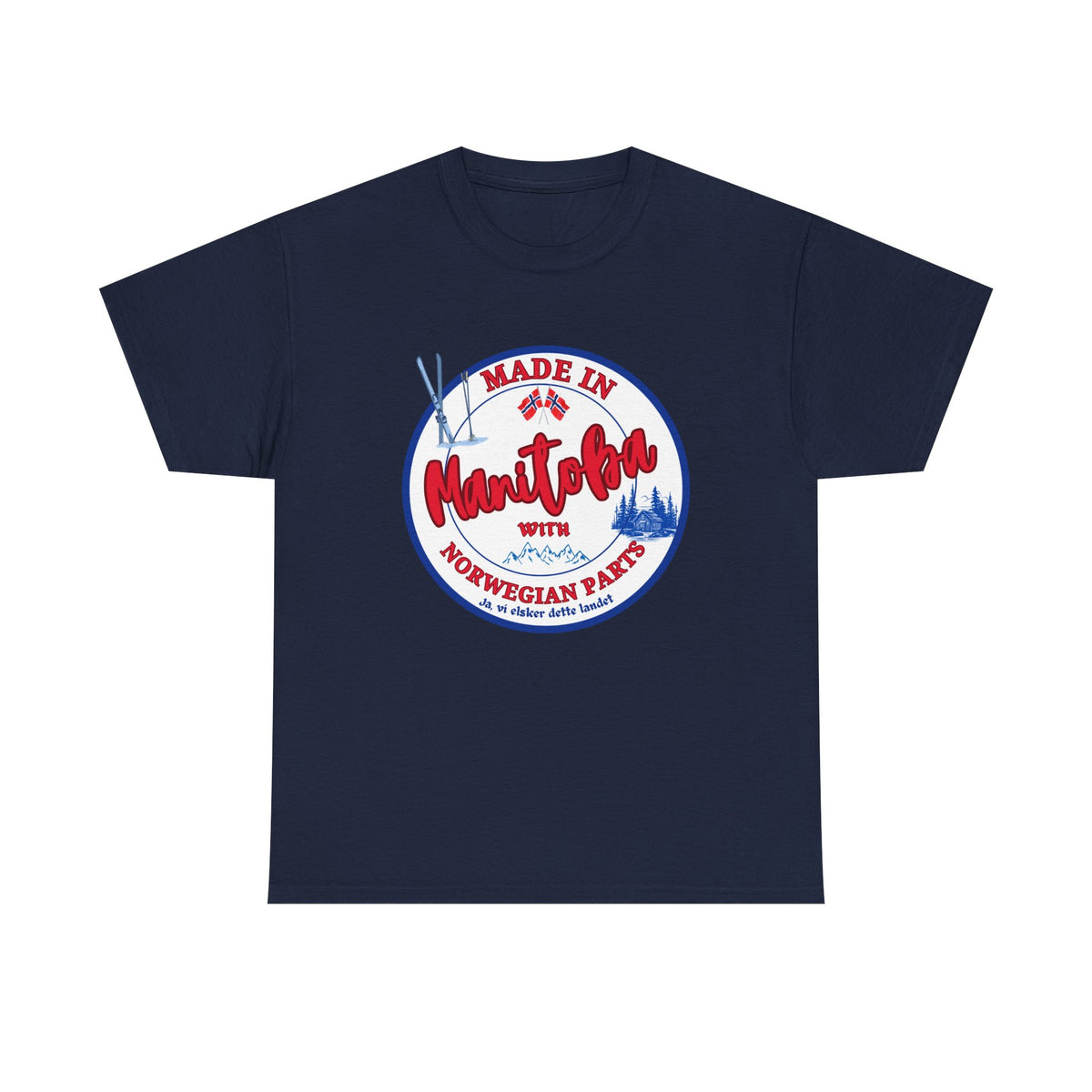 Made In Manitoba With Norwegian Parts Unisex Heavy Cotton Tee