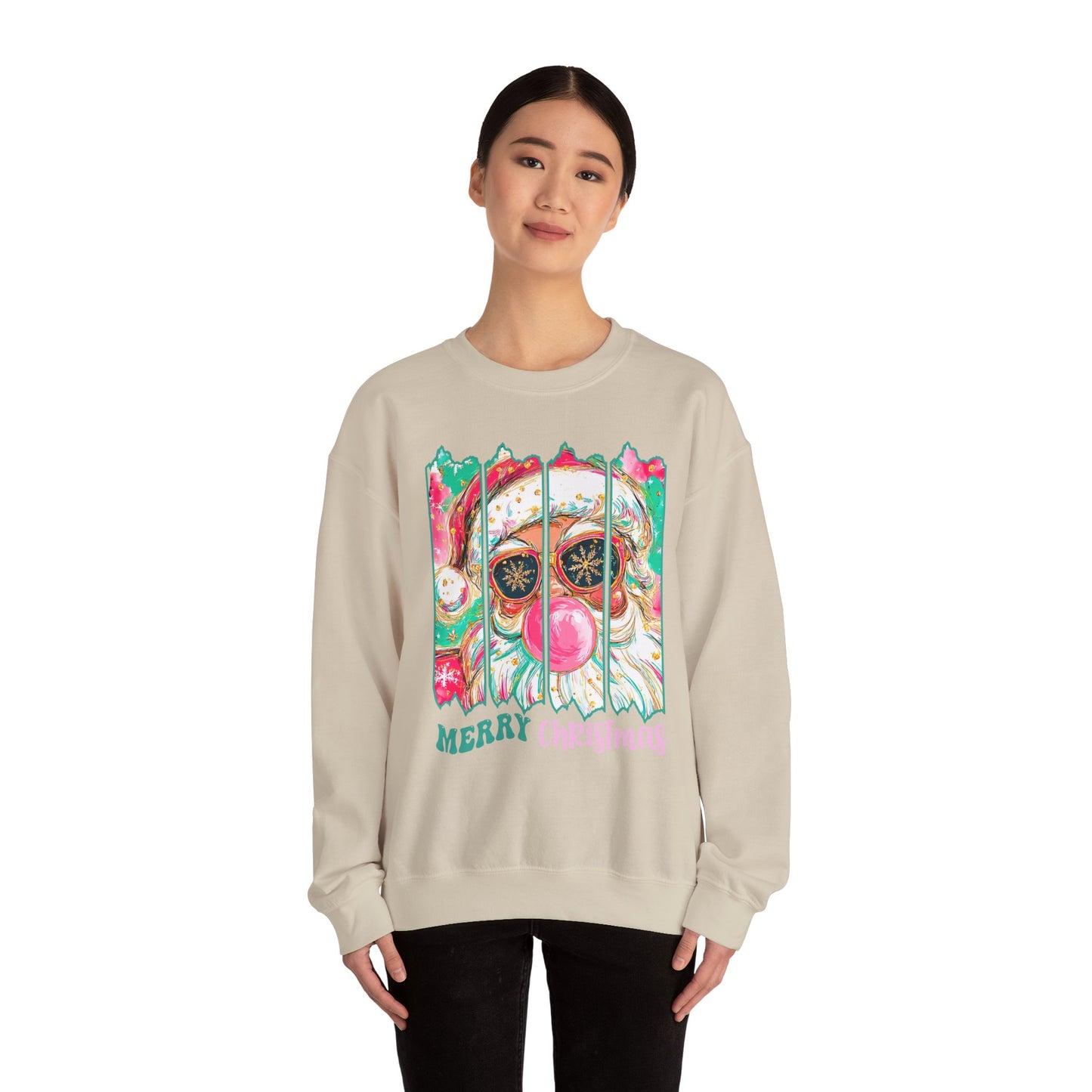 Santa Merry Christmas Unisex Heavy Blend™ Crewneck Sweatshirt