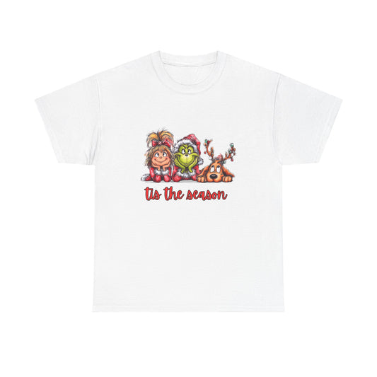 Tis The Season Grinch Unisex Heavy Cotton Tee