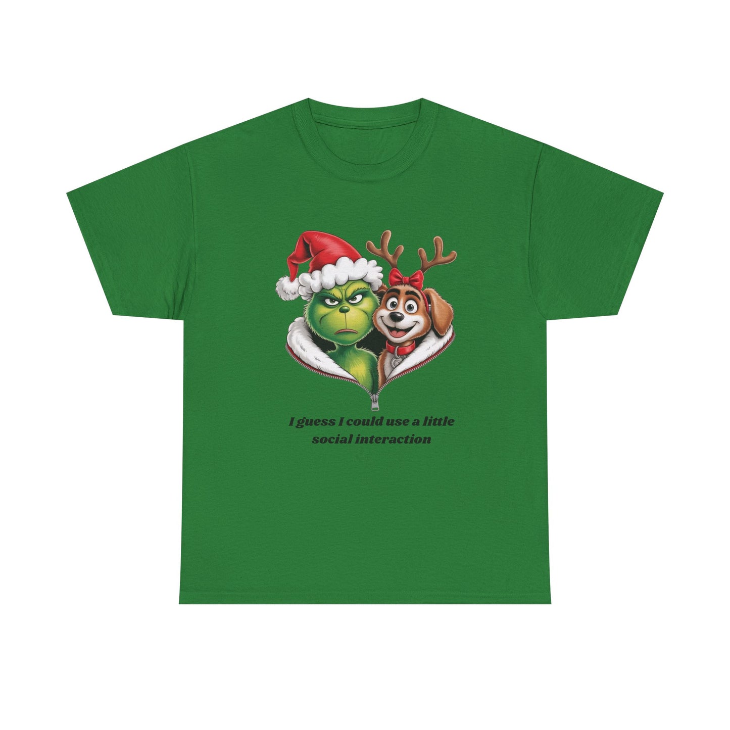 Social Interaction Grinch Unisex Heavy Cotton Tee