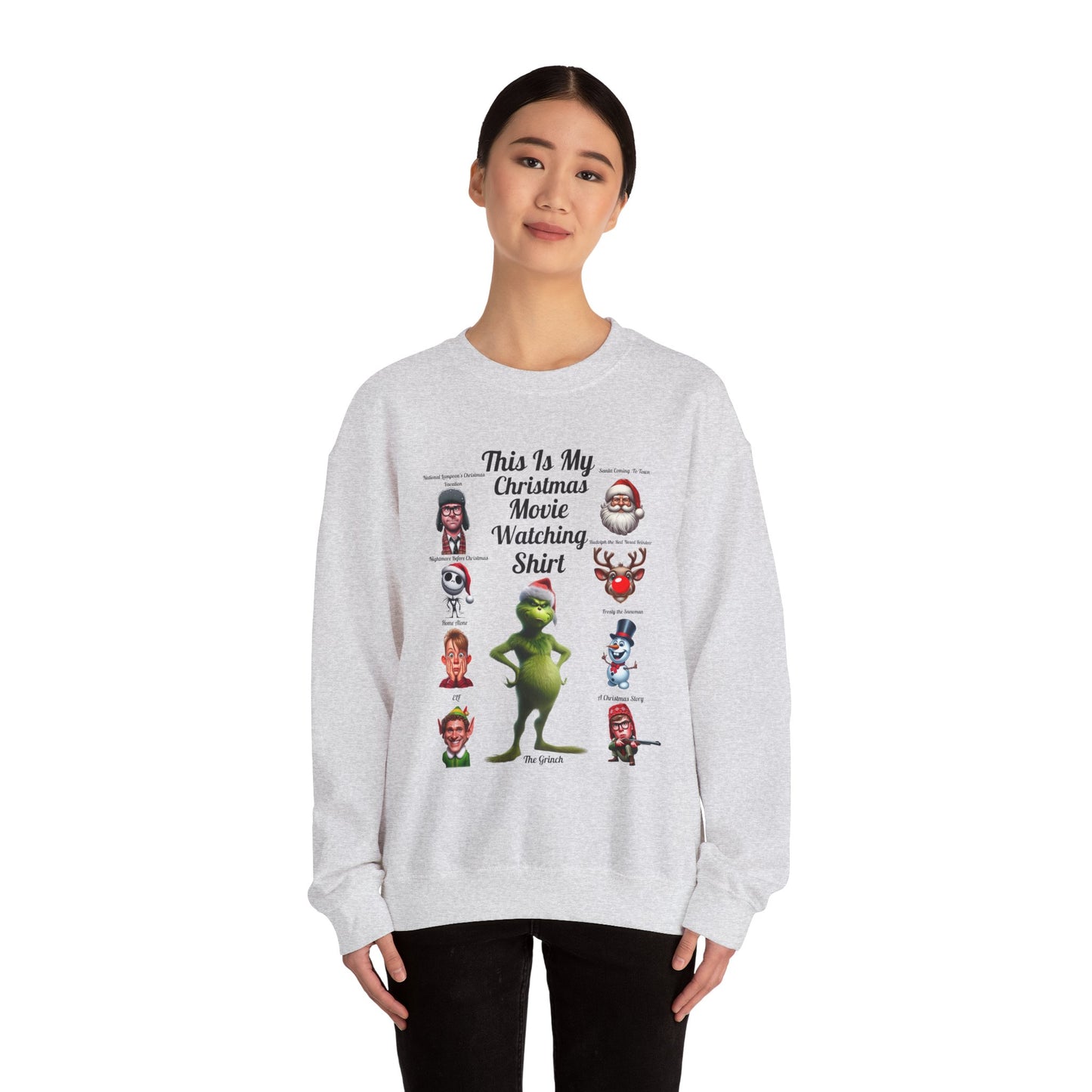 This Is My Christmas Movie Watching Shirt Unisex Heavy Blend™ Crewneck Sweatshirt