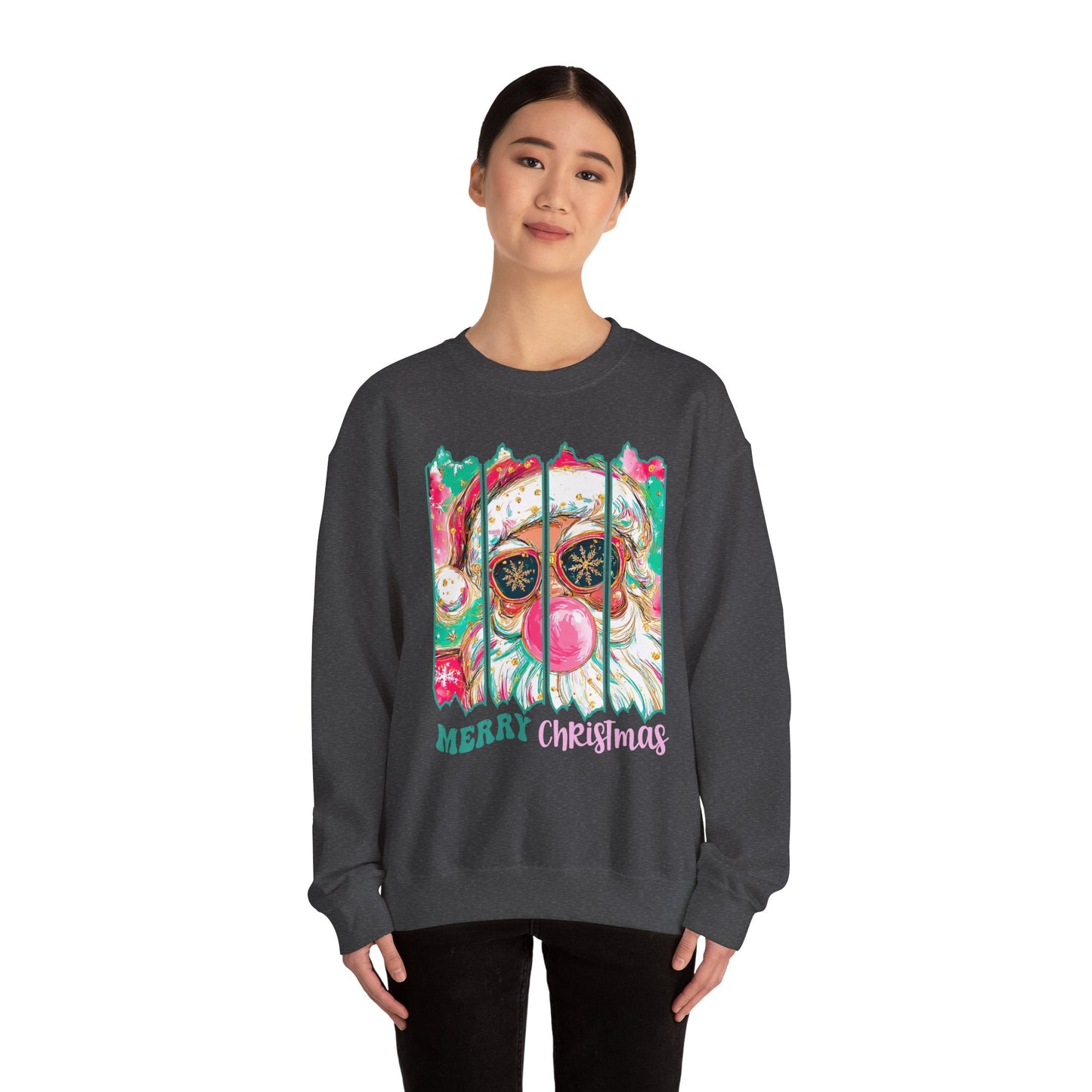 Santa Merry Christmas Unisex Heavy Blend™ Crewneck Sweatshirt