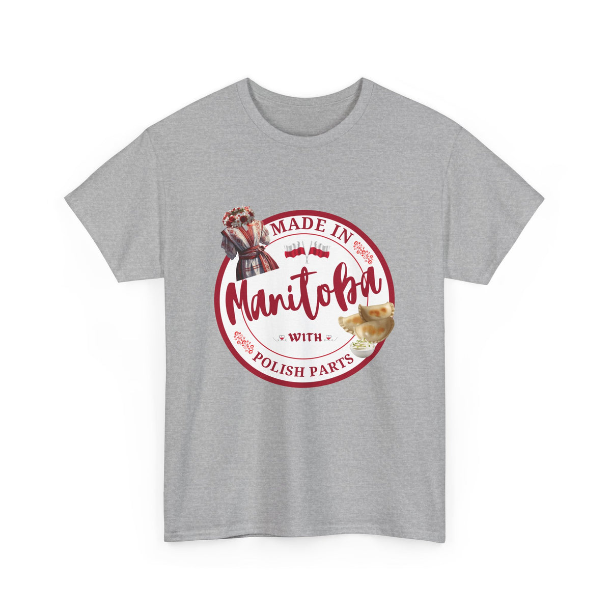 Made In Manitoba With Polish Parts Unisex Heavy Cotton Tee