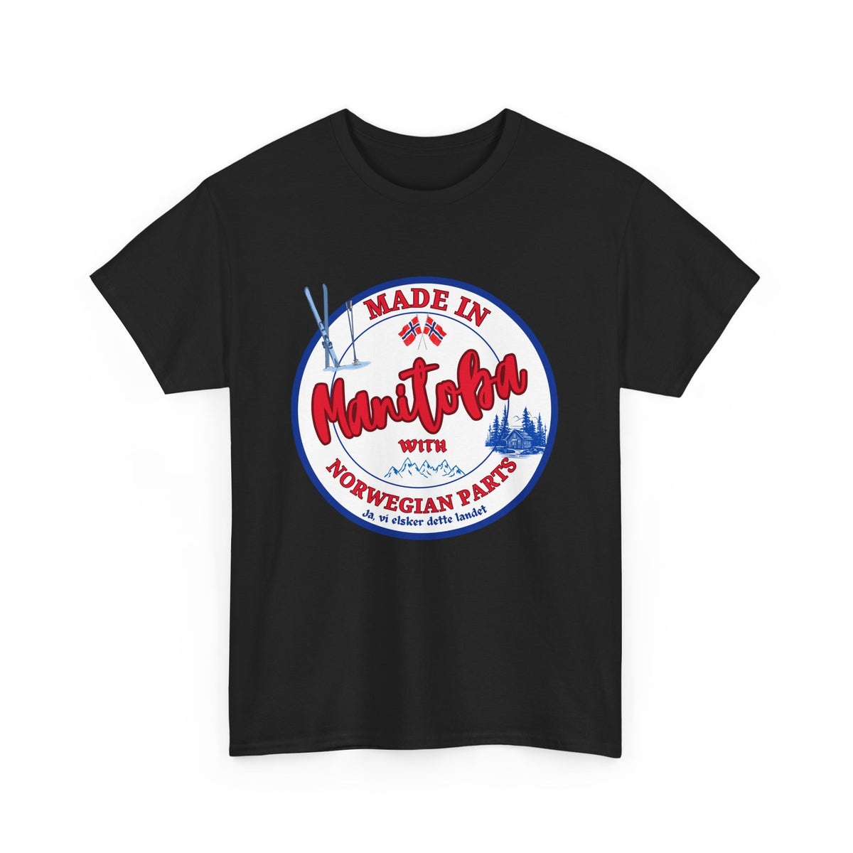 Made In Manitoba With Norwegian Parts Unisex Heavy Cotton Tee