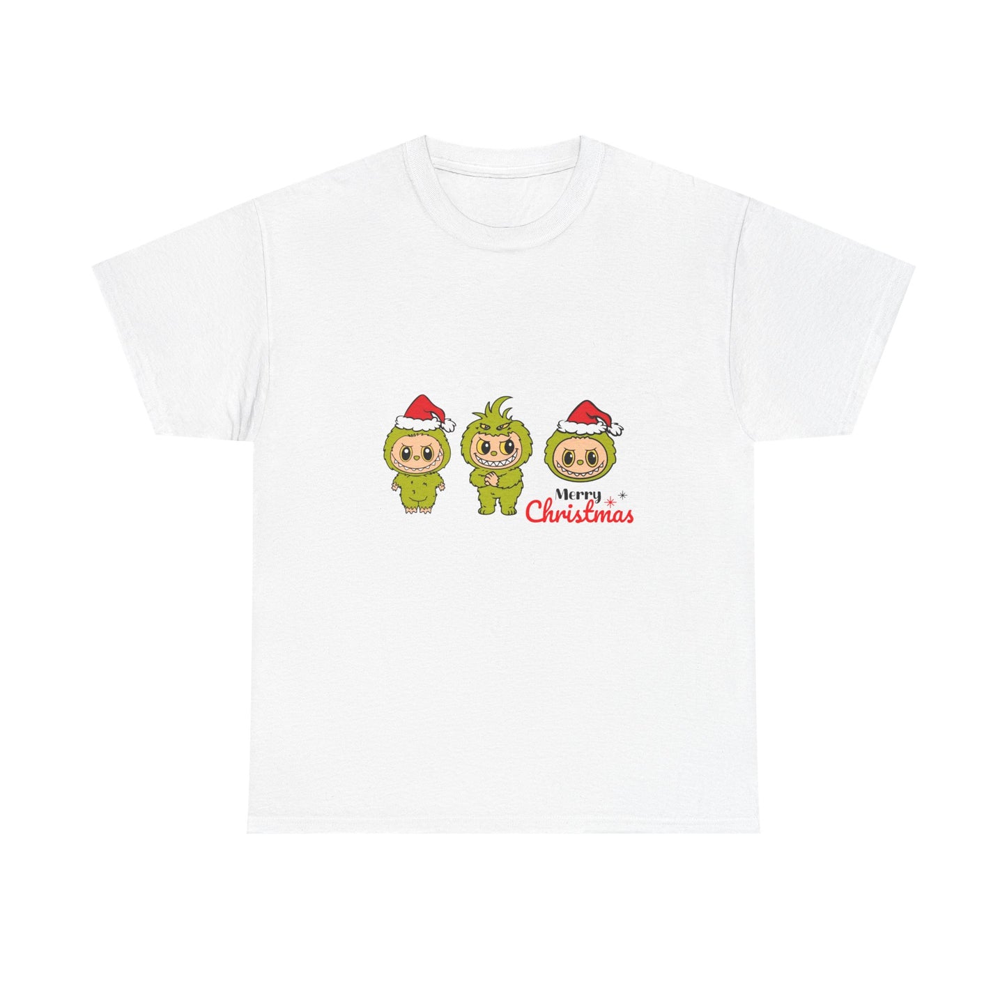 Merry Christmas Labubu Unisex Heavy Cotton Tee