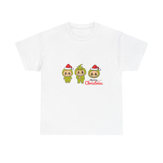 Merry Christmas Labubu Unisex Heavy Cotton Tee