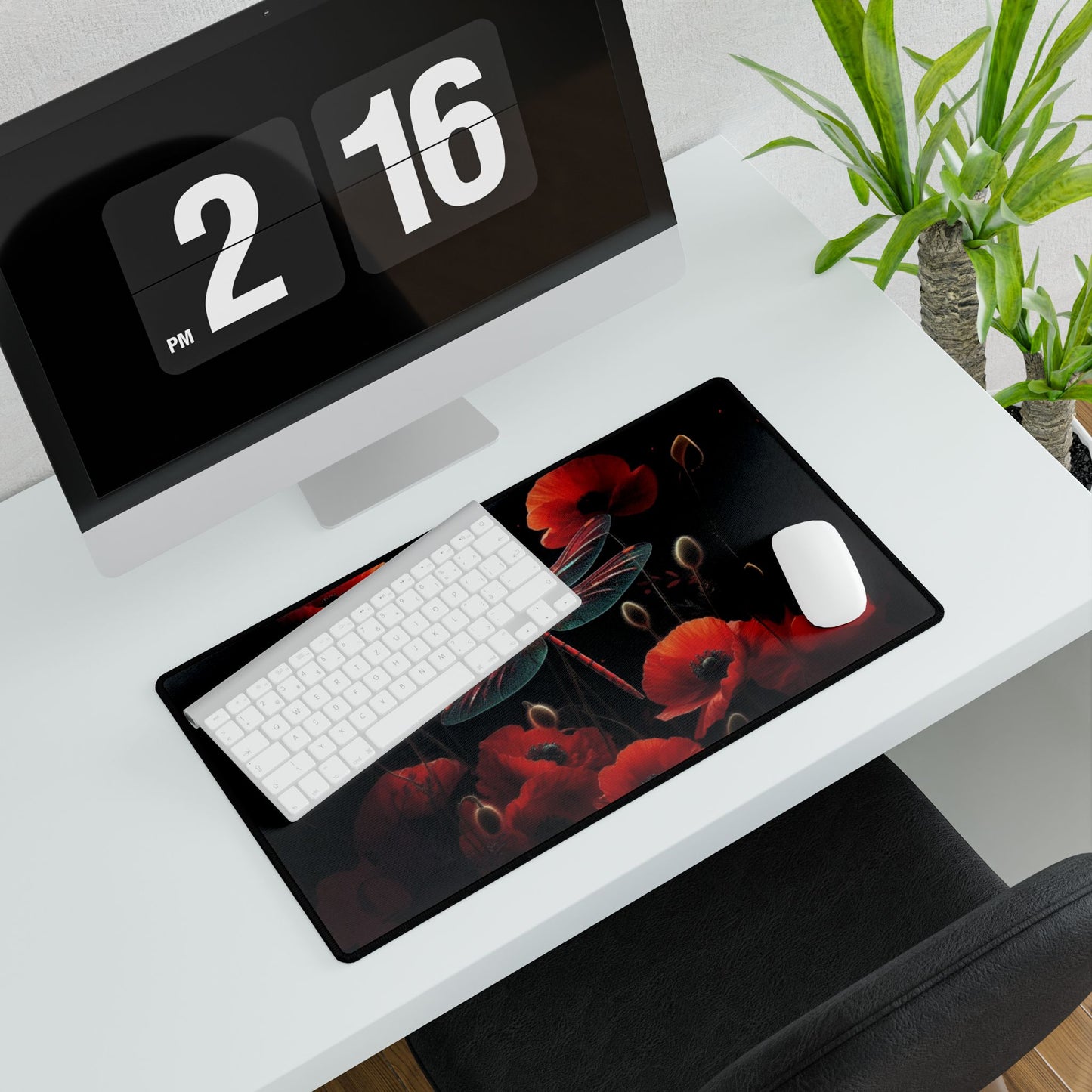 Poppy Dragonfly Desk Mat