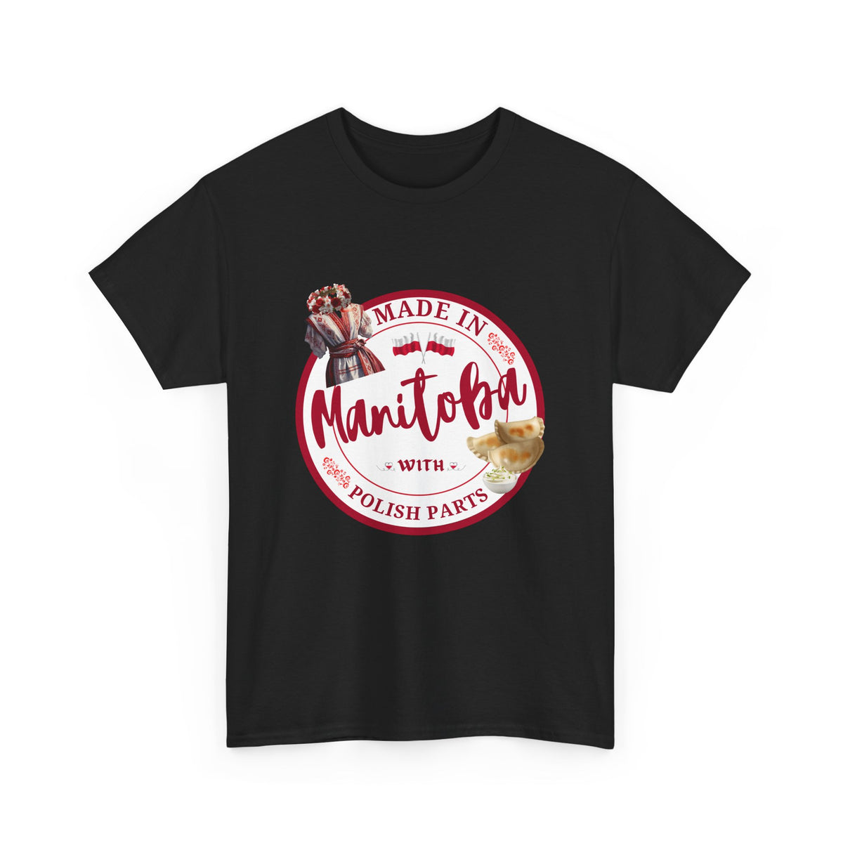 Made In Manitoba With Polish Parts Unisex Heavy Cotton Tee