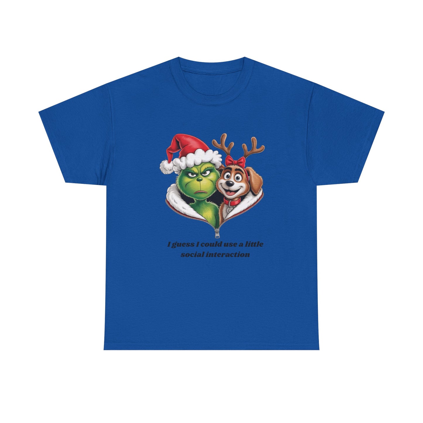 Social Interaction Grinch Unisex Heavy Cotton Tee