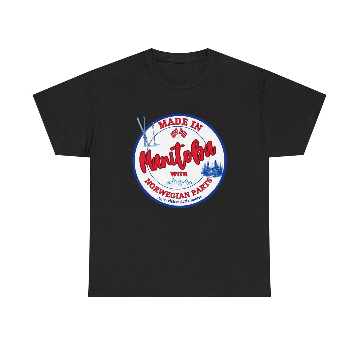 Made In Manitoba With Norwegian Parts Unisex Heavy Cotton Tee