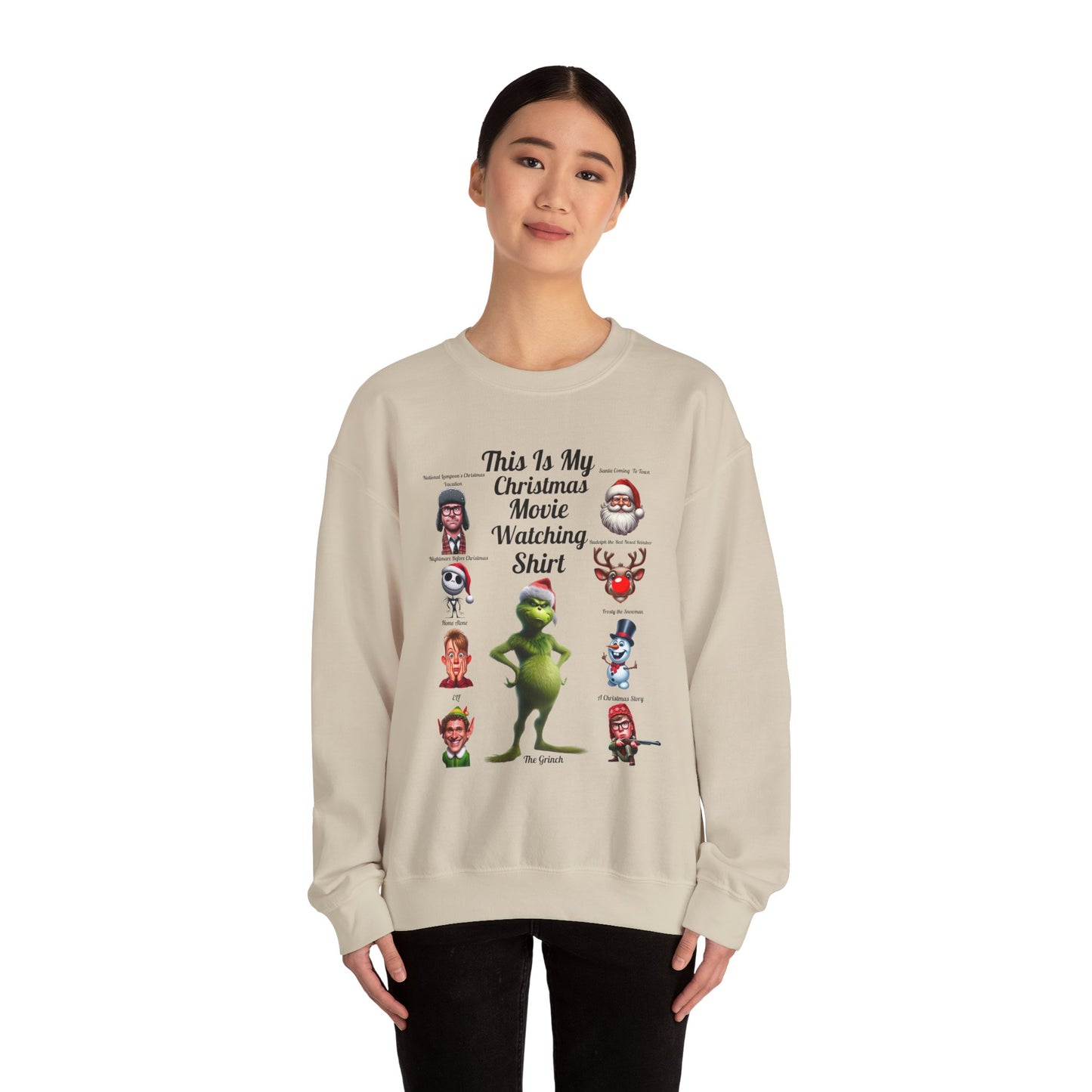 This Is My Christmas Movie Watching Shirt Unisex Heavy Blend™ Crewneck Sweatshirt