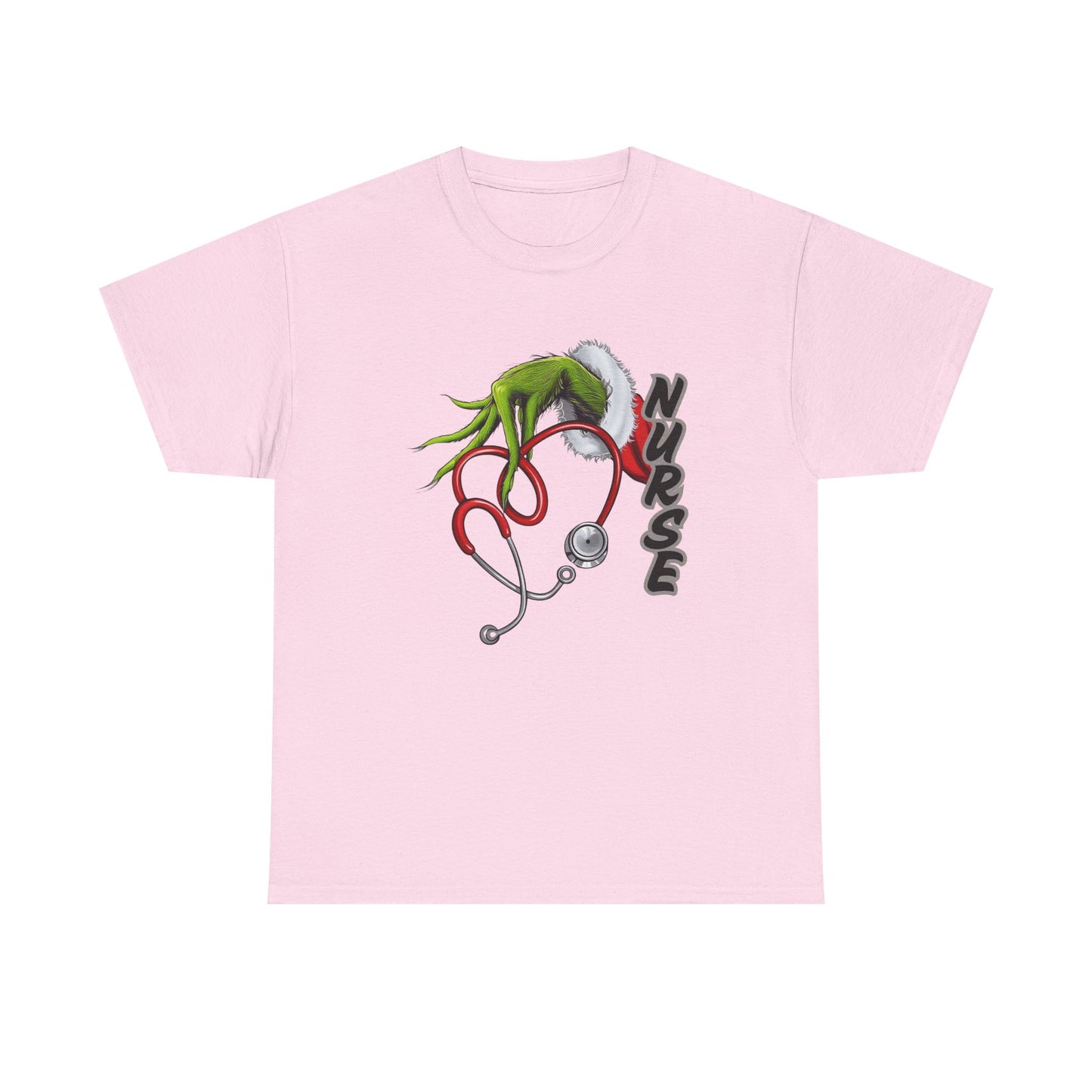 Stethoscope Nurse Grinch Unisex Heavy Cotton Tee