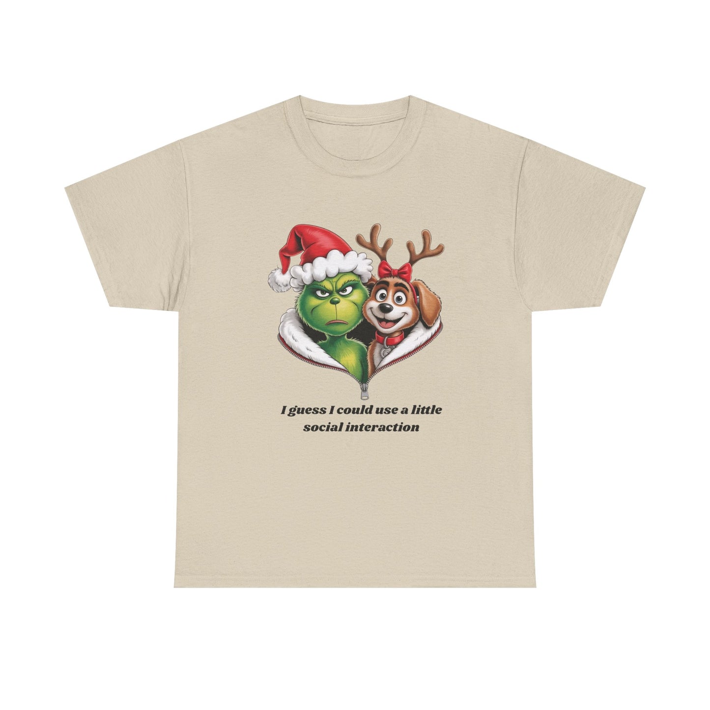 Social Interaction Grinch Unisex Heavy Cotton Tee