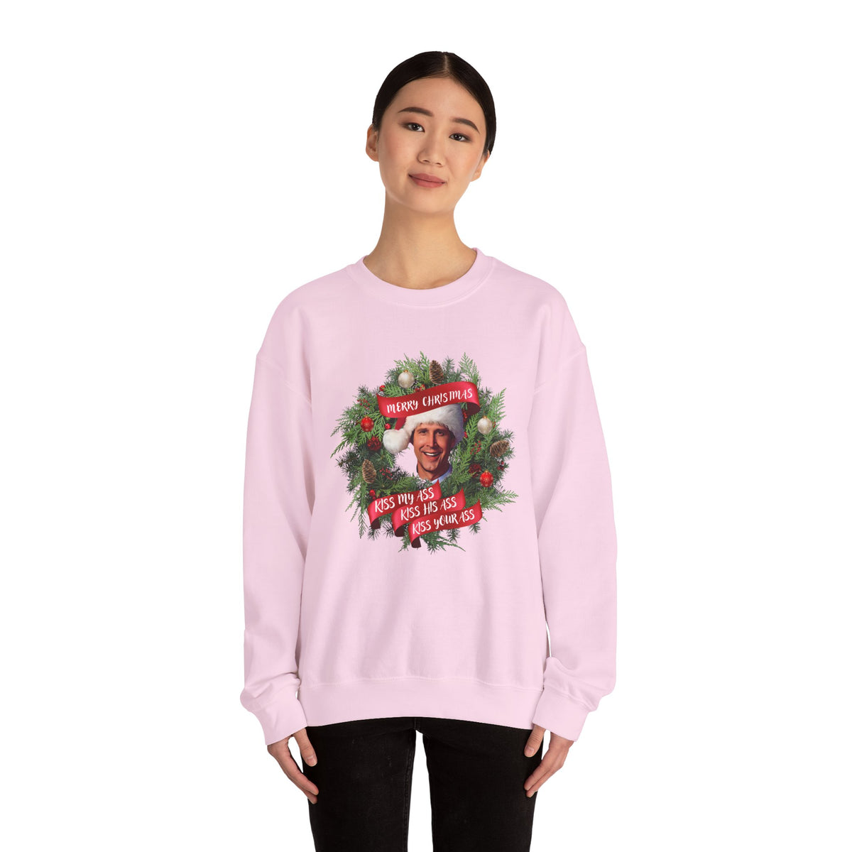 Kiss My Ass, Kiss His Ass, Kiss Your Ass Unisex Heavy Blend™ Crewneck Sweatshirt