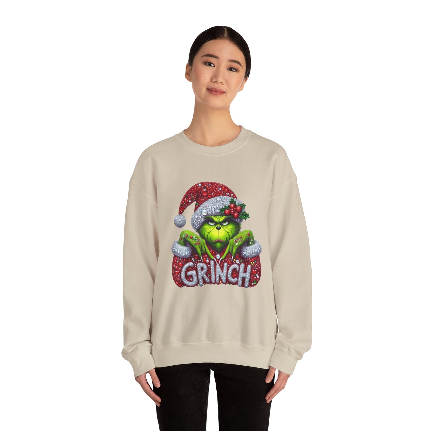 Glitter Grinch Unisex Heavy Blend™ Crewneck Sweatshirt
