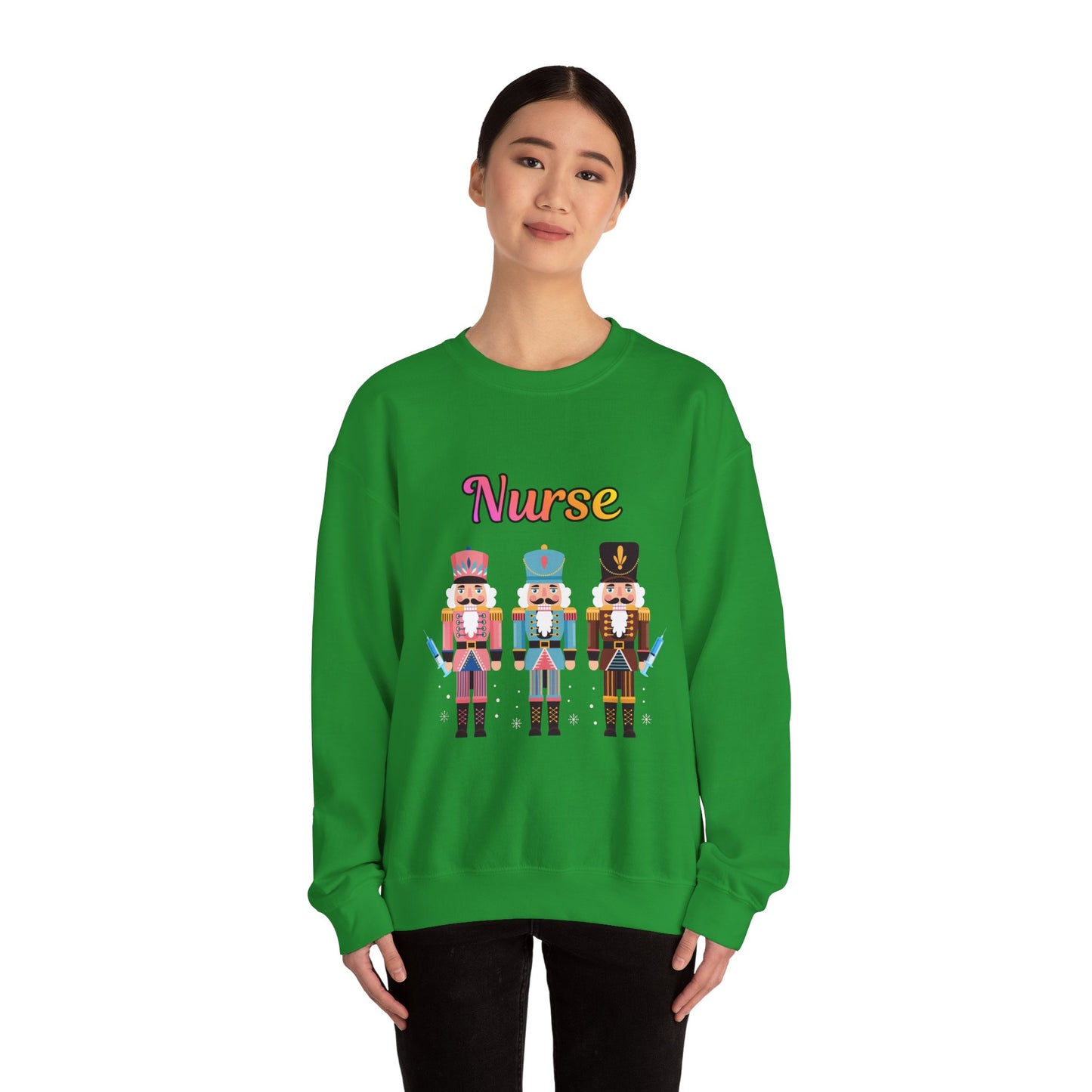 Nurse Nutcracker Unisex Heavy Blend™ Crewneck Sweatshirt