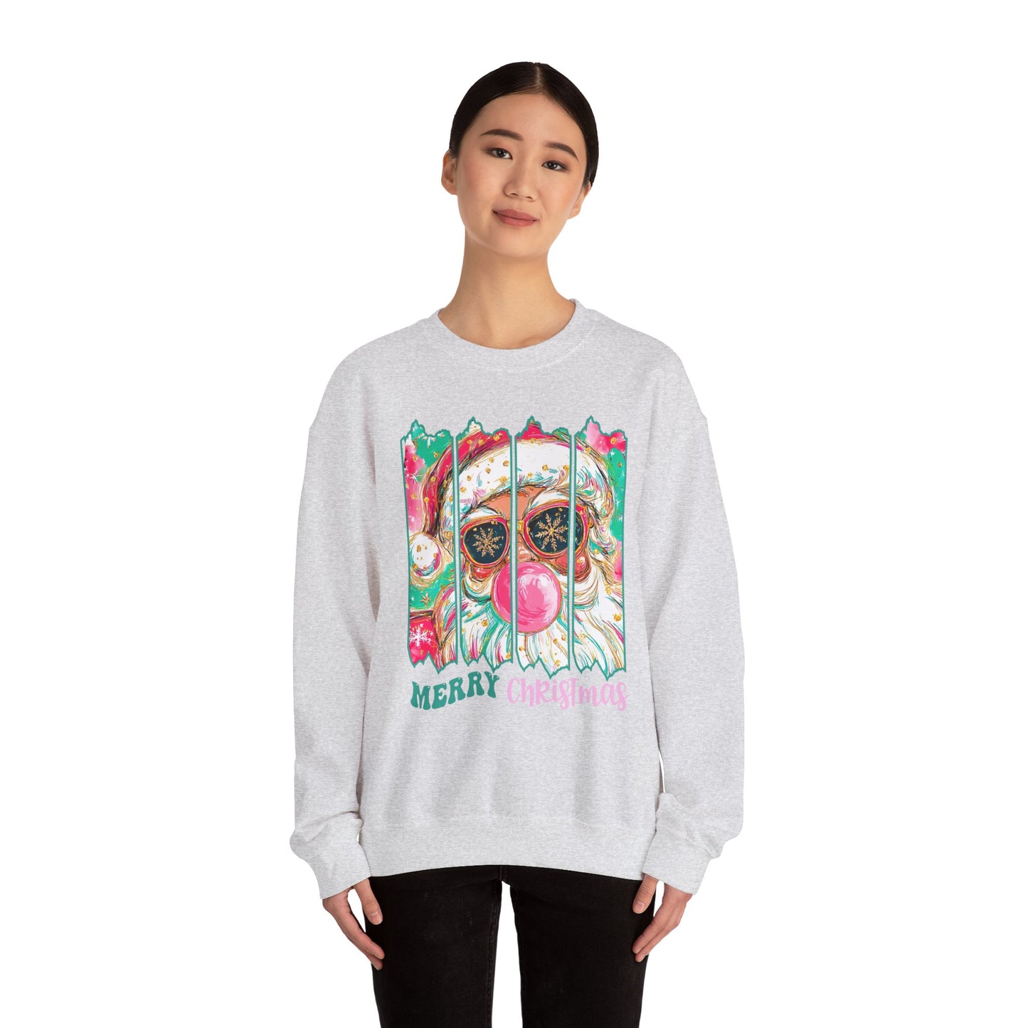 Santa Merry Christmas Unisex Heavy Blend™ Crewneck Sweatshirt
