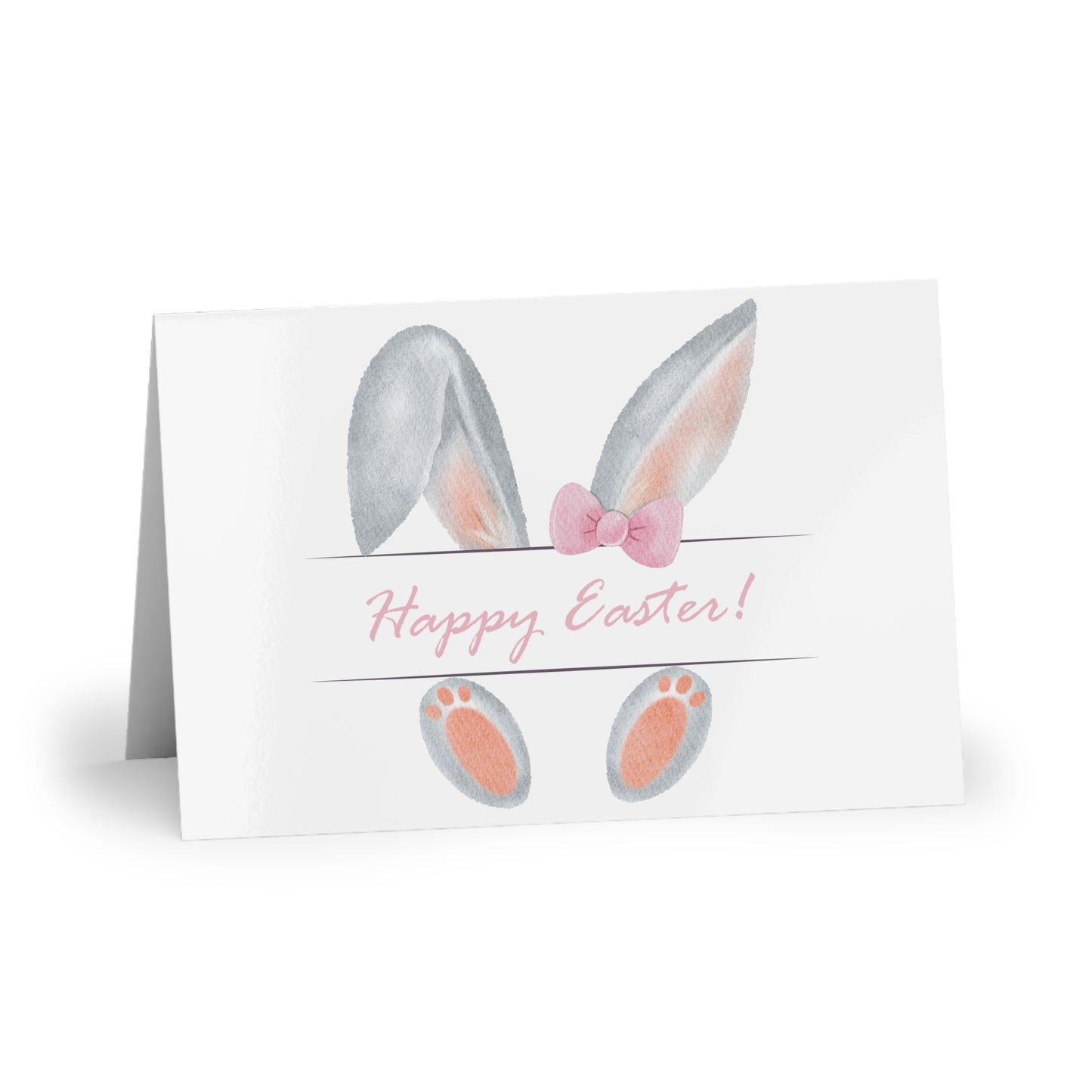 Ears and Feet Happy Easter Blank Greeting Card