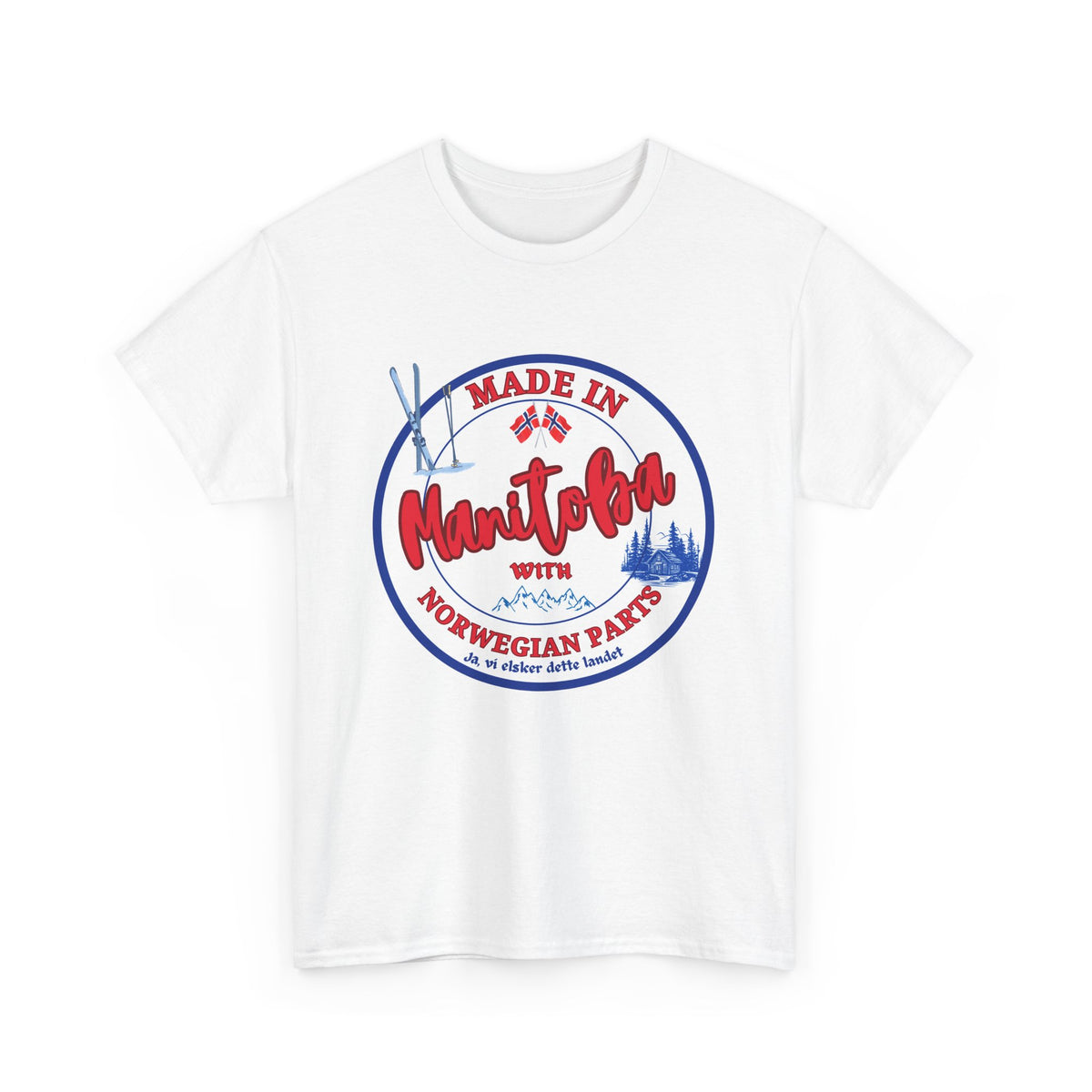 Made In Manitoba With Norwegian Parts Unisex Heavy Cotton Tee