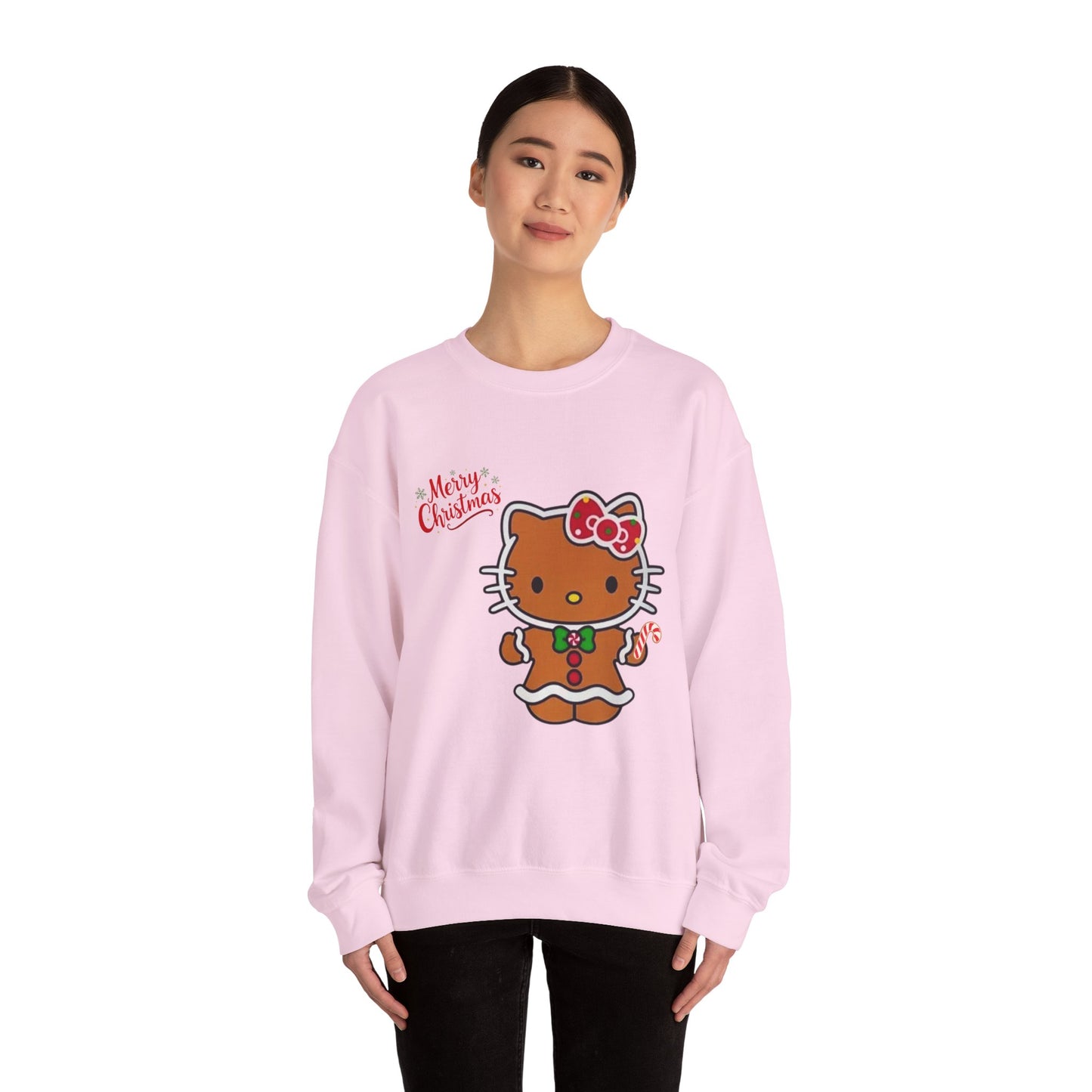 Merry Christmas Hello Kitty Unisex Heavy Blend™ Crewneck Sweatshirt