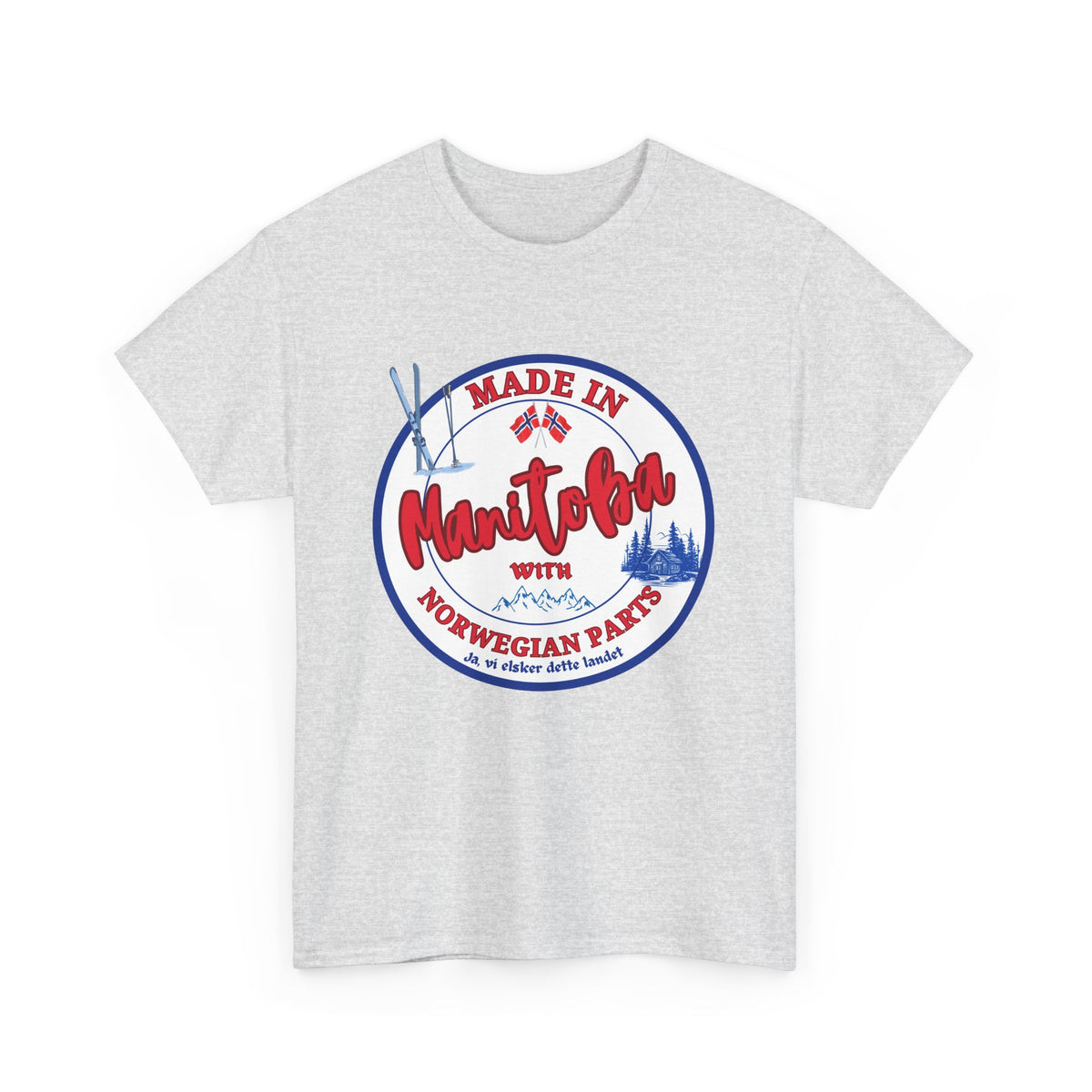 Made In Manitoba With Norwegian Parts Unisex Heavy Cotton Tee