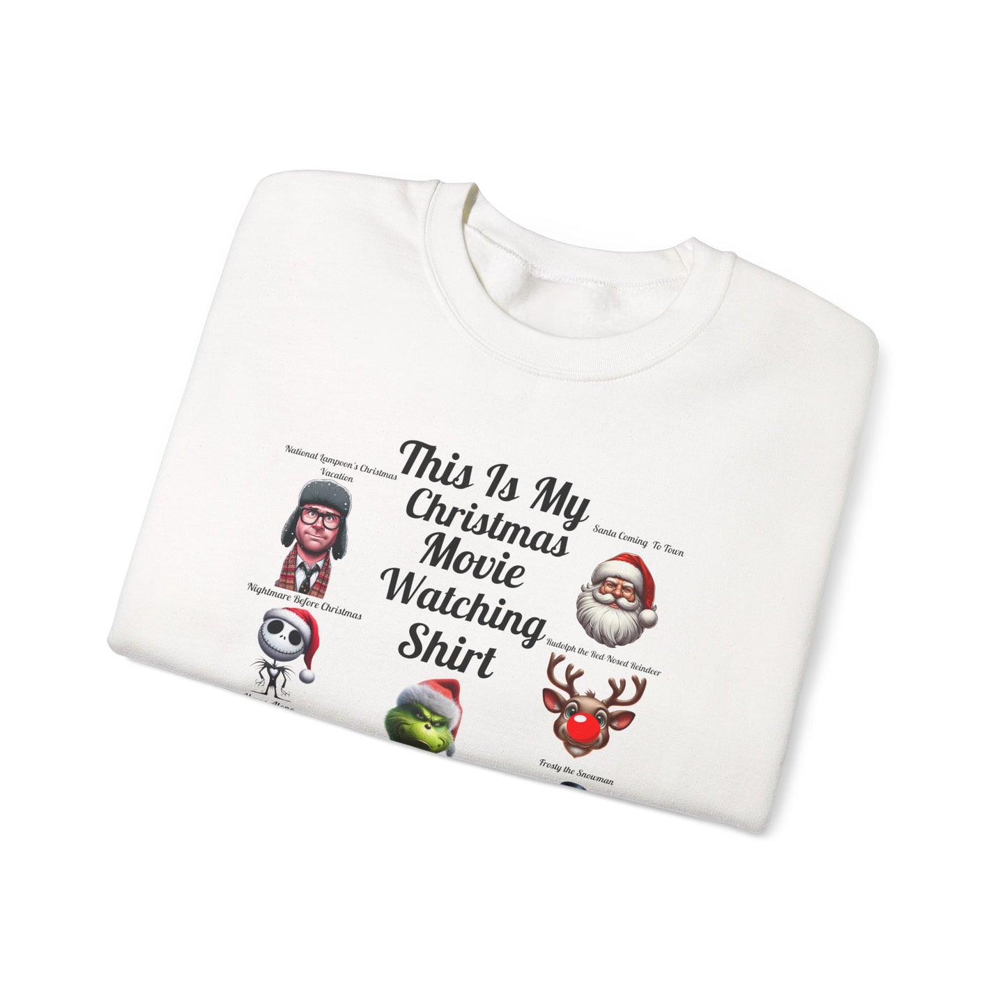 This Is My Christmas Movie Watching Shirt Unisex Heavy Blend™ Crewneck Sweatshirt