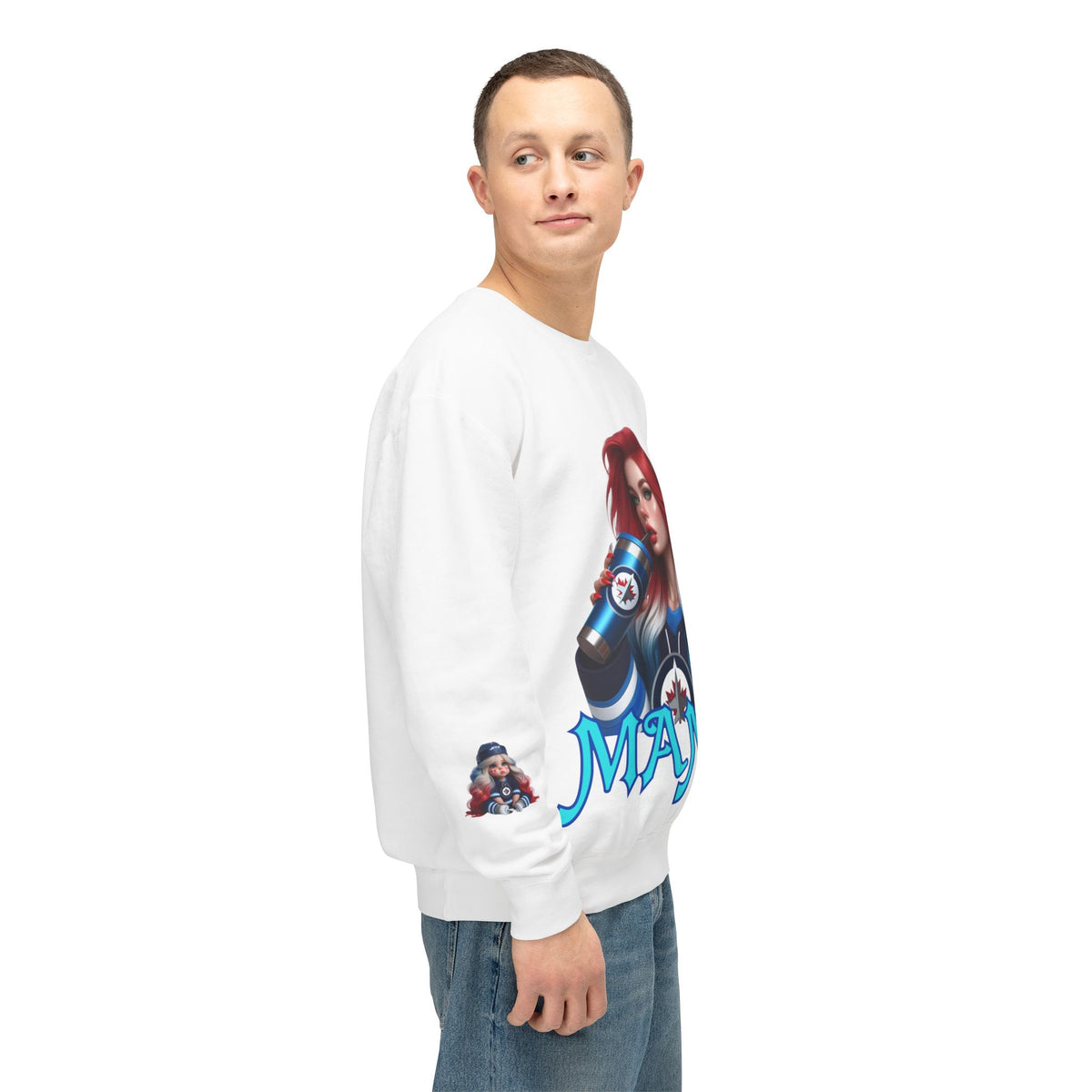 Mama Hockey Unisex Lightweight Crewneck Sweatshirt